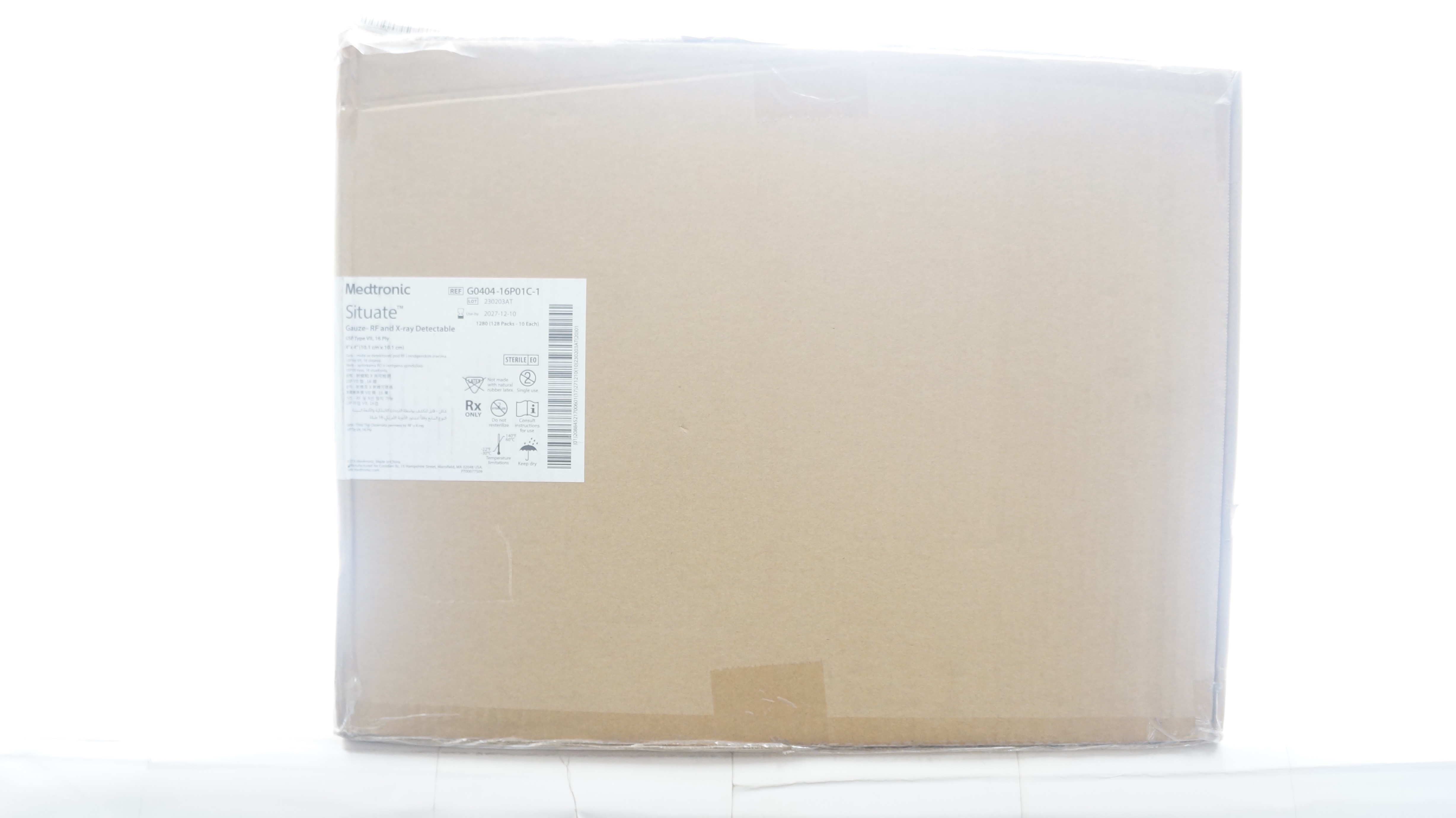 Medtronic G0404-16P01C-1 Situate Gauze RF & X-Ray Detectable 4x4in - Box of 1280