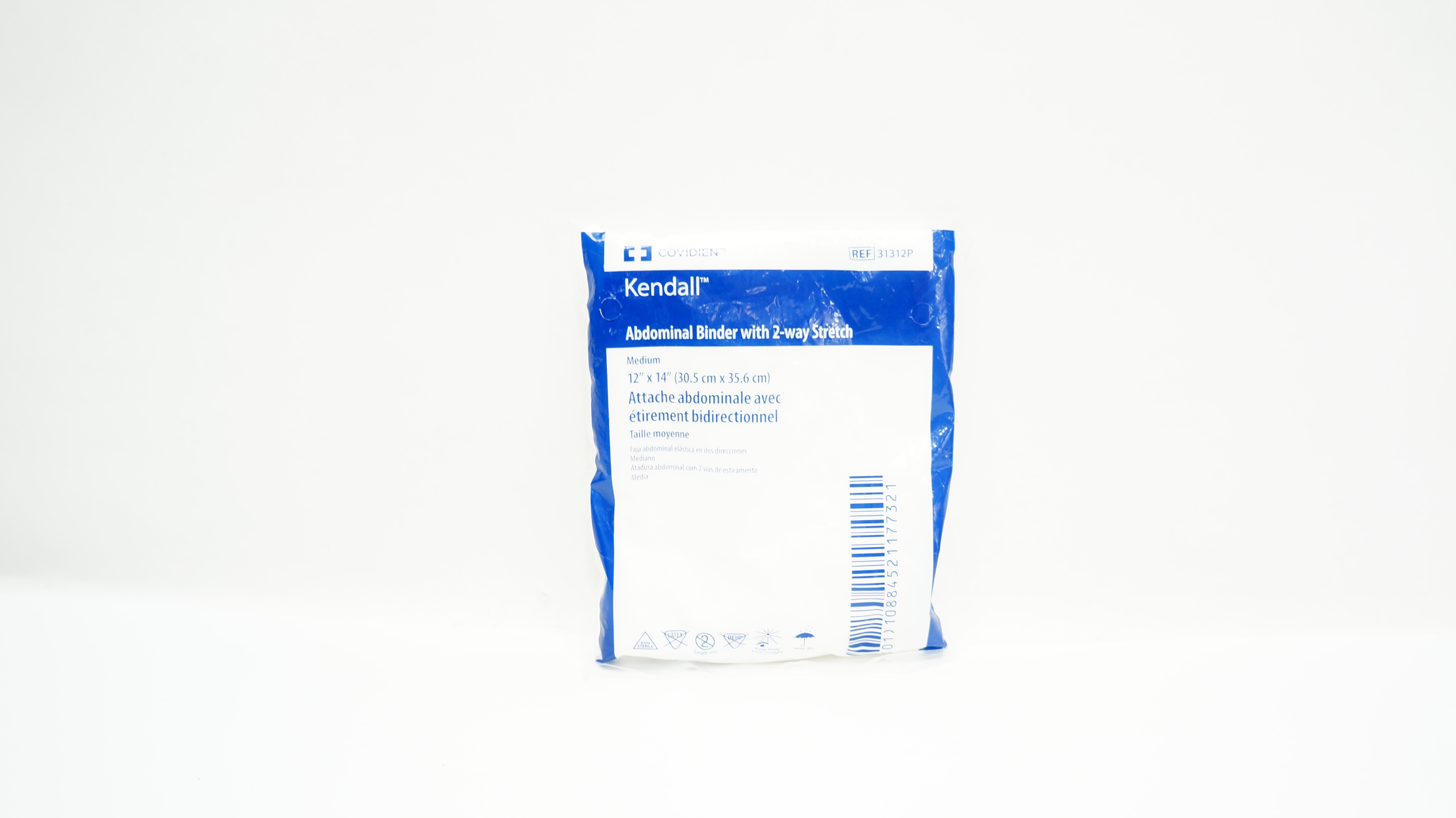 Covidien 31312P Kendall Abdominal Binder w/2-way Stretch, Medium, 12 x 14inch