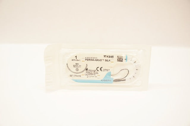 Ethicon K845 1 PERMA-HAND SILK Stre MH 36mm 1/2c Taperpoint, 30inch