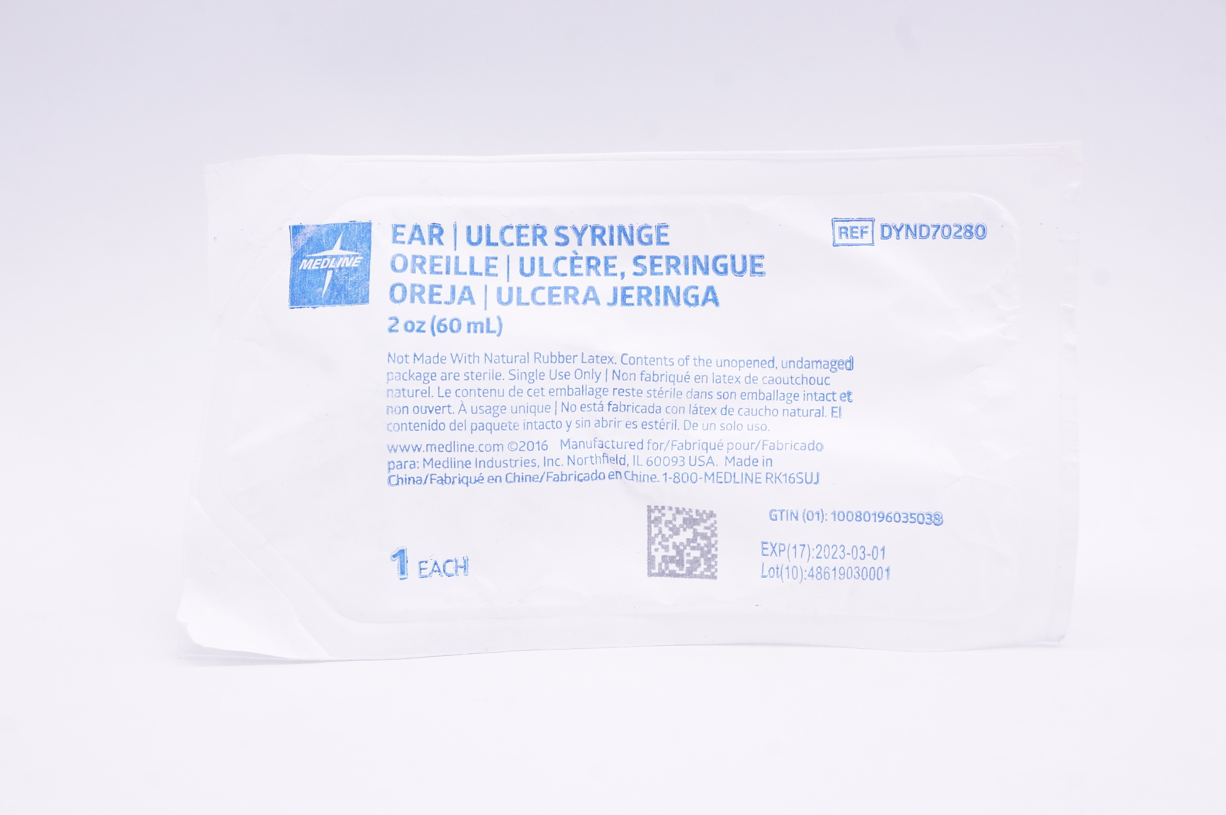 Medline DYND70280 Ear Ulcer Syringe 2oz