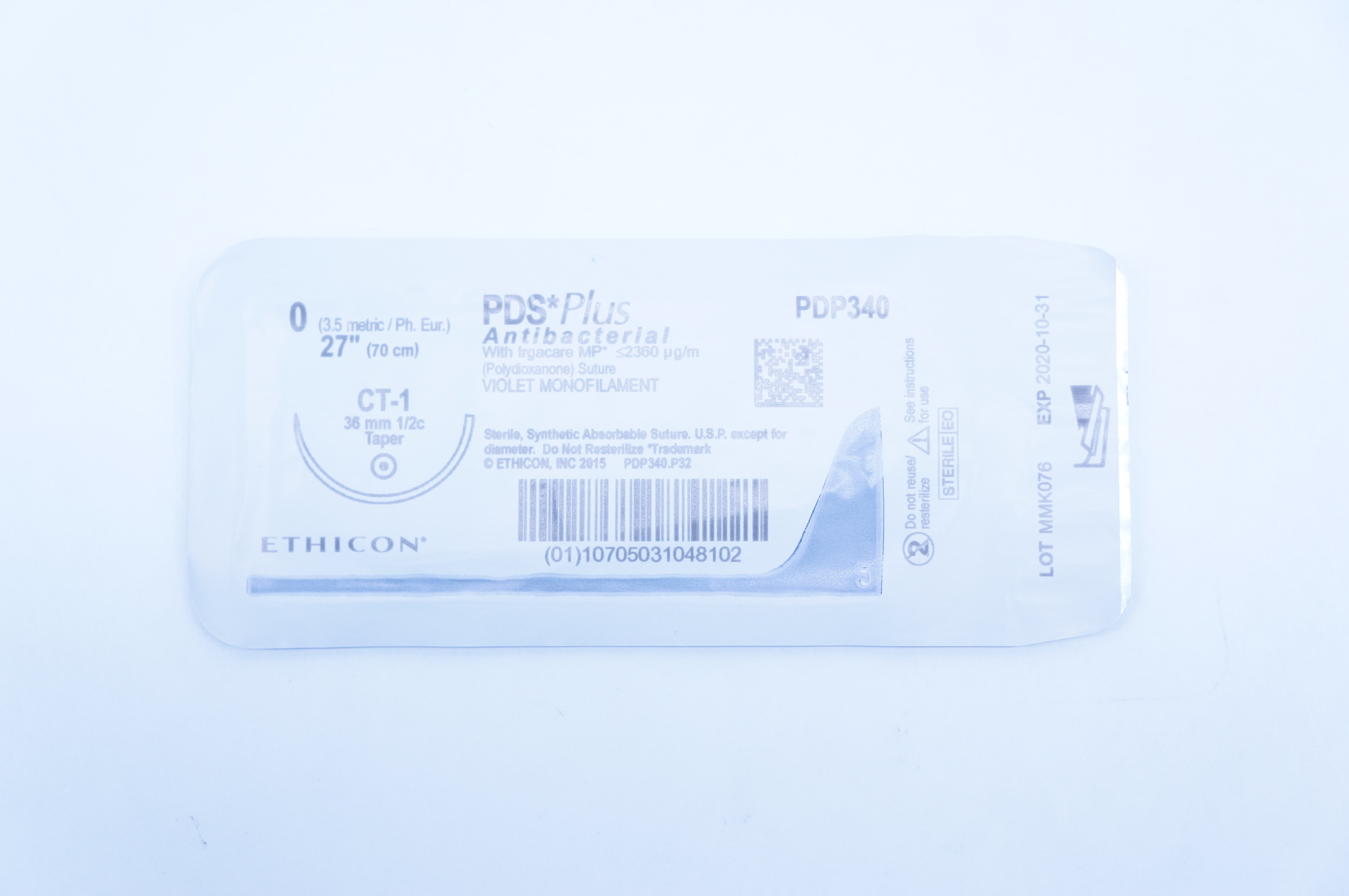Ethicon PDP340 0 PDS Plus CT-1, 36mm 1/2c Taper,  27inch (x)