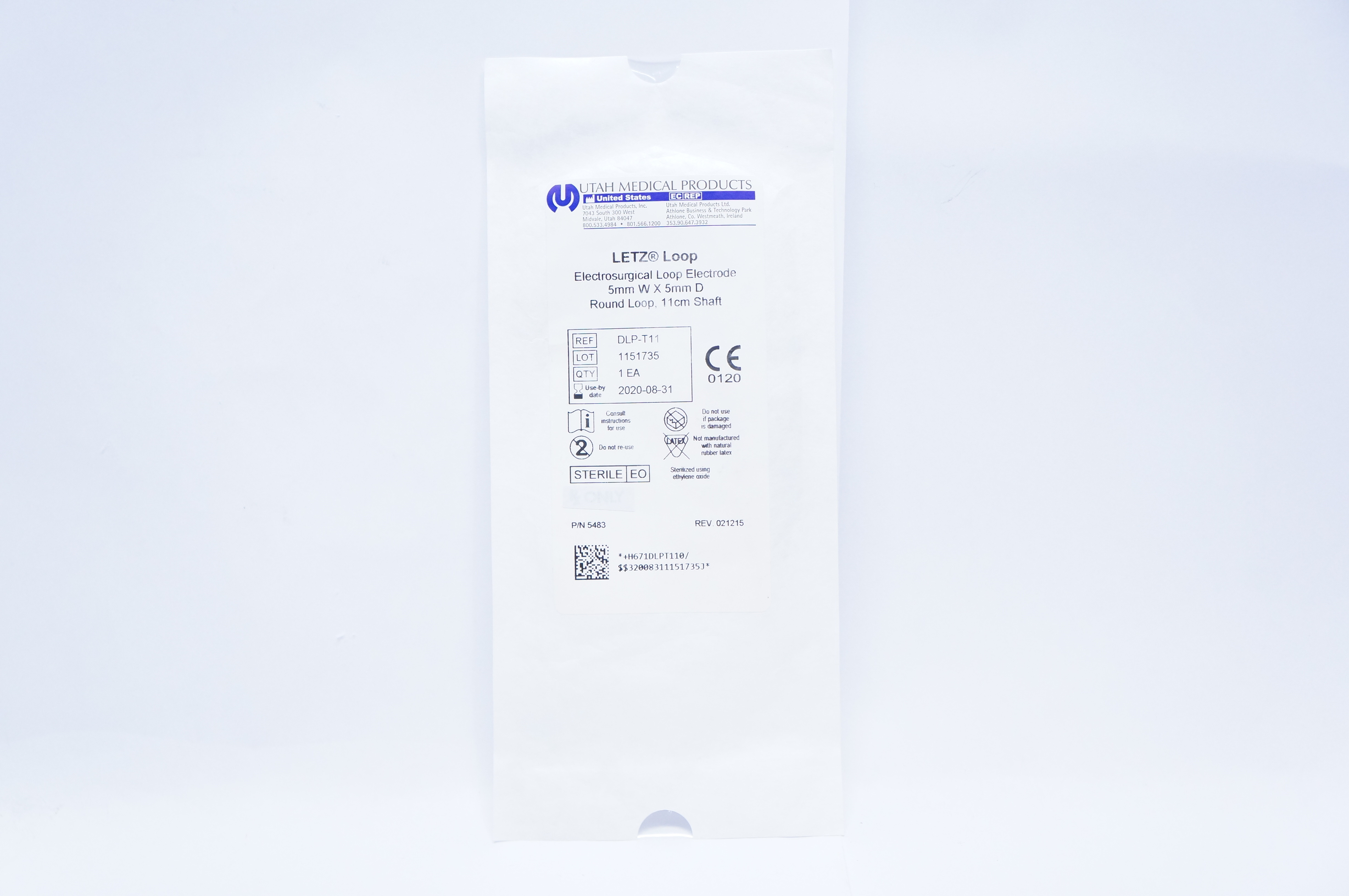 Utah DLP-T11 LETZ Electrosurgical Loop Electrode 5 x 5mm, 11cm Shaft (x)