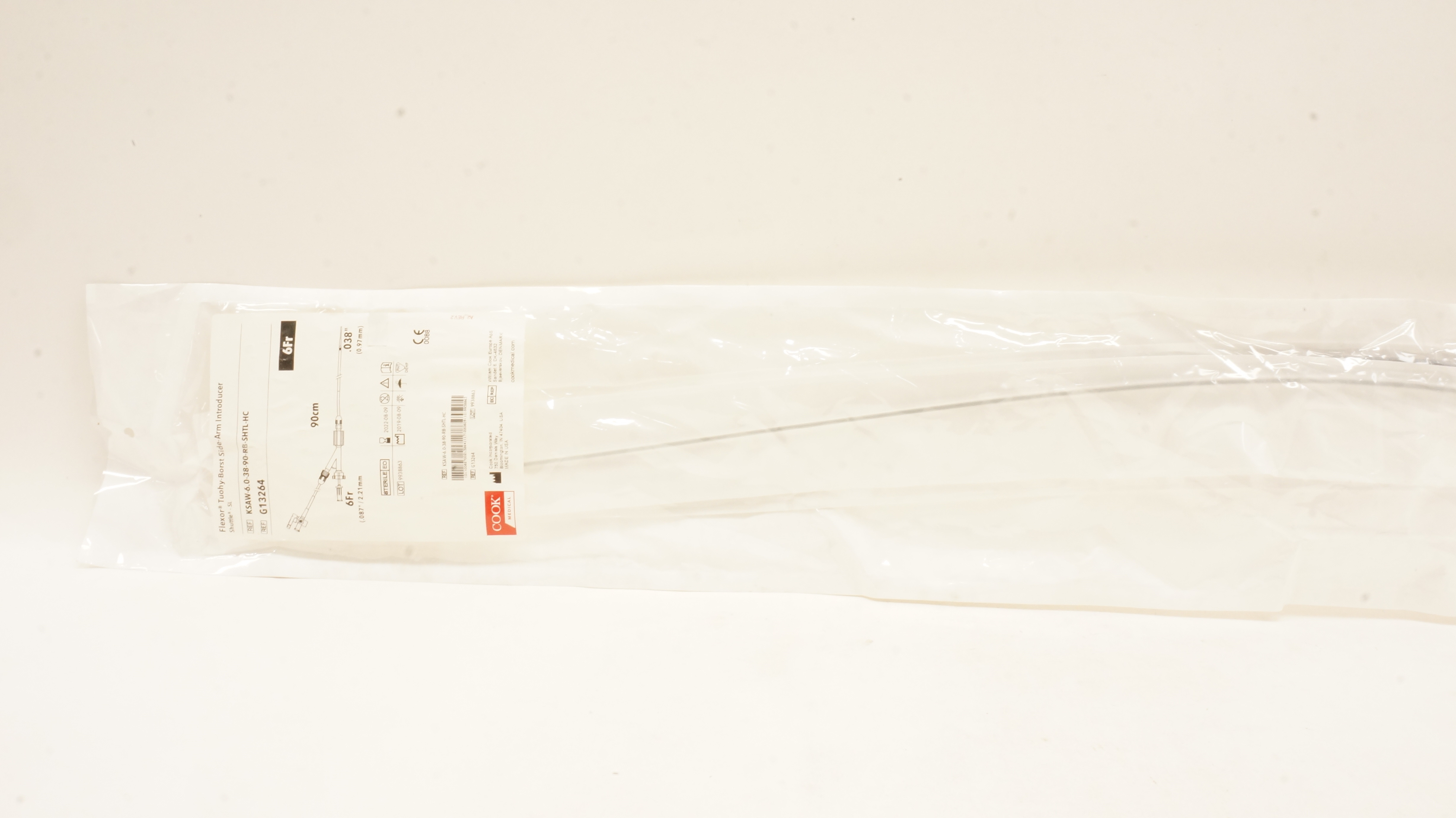 Cook Medical G13264 Flexor Tuohy-Borst Side-Arm Introducer 6F x 90cm x 0.038inch