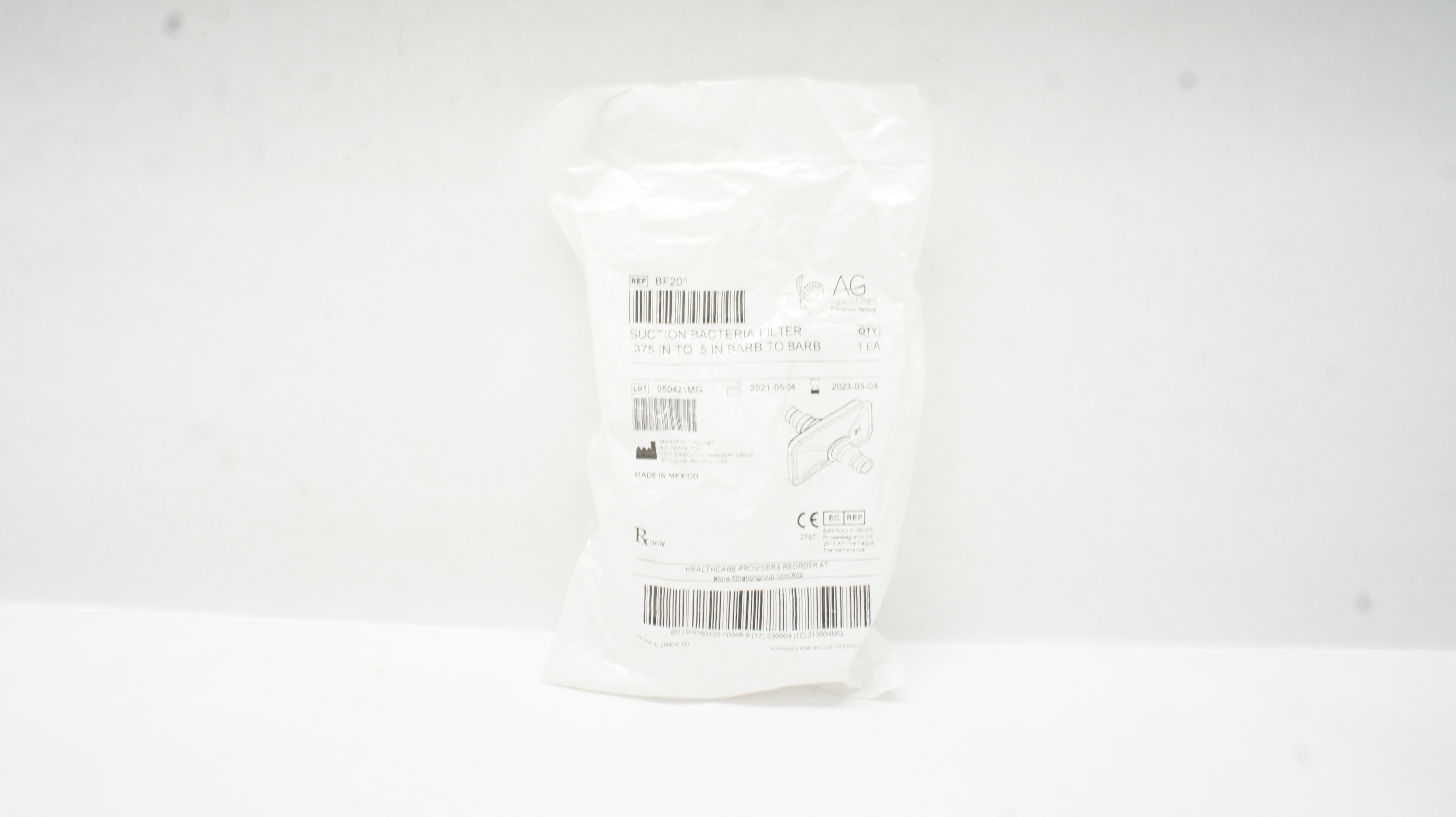 AG Industries BF201 Suction Bacteria Filter (x)