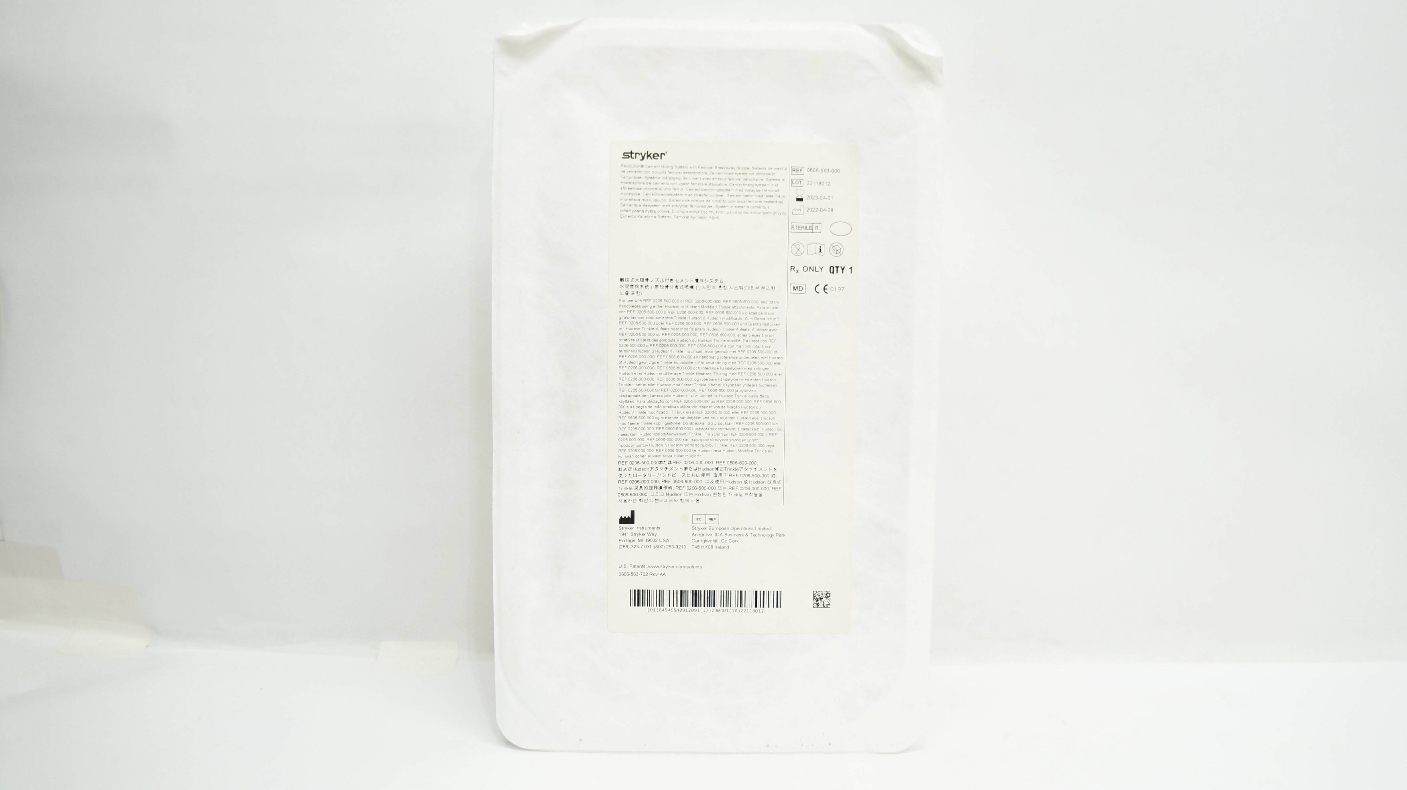 Stryker 0606-563-000 Revolution Cement Mixing System w/Femoral Breakaway (x)