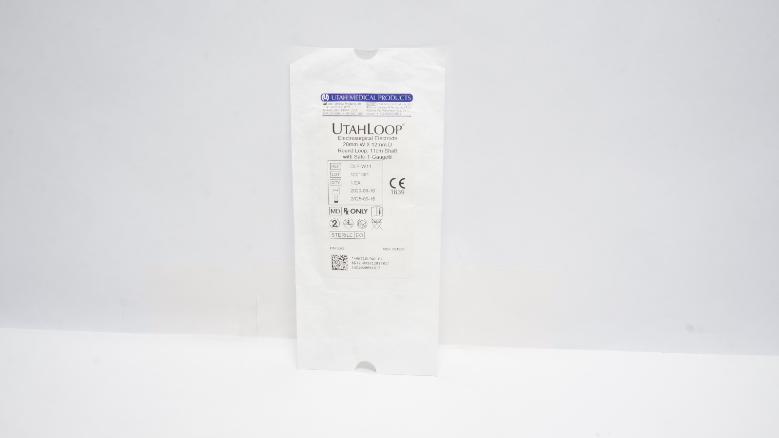 Utah Medical DLP-W11 UTAHLOOP Electrosurgical Electrode 20mm x 12mm