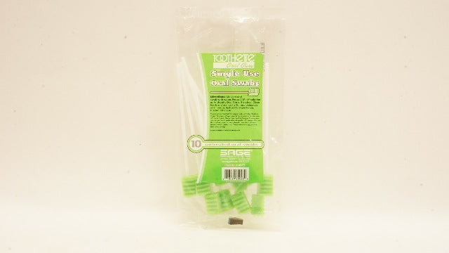 SAGE 6072 Toothete Oral Care Single Use Oral Swabs - Pack of 10