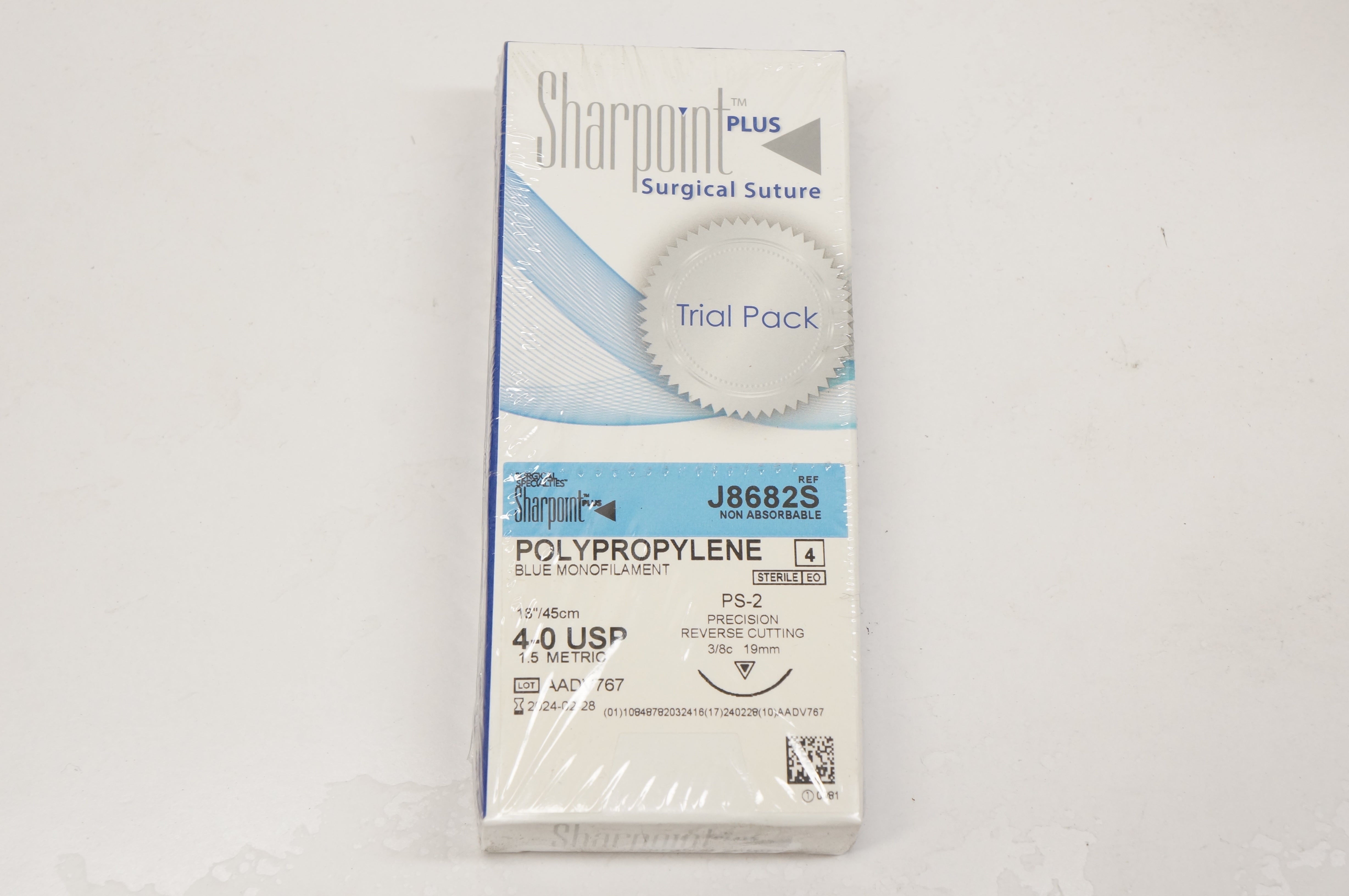 Surgical Specialties J8682S 4-0 USP POLYPROPYLEN, PS-2, 3/8c 19mm, 18inch