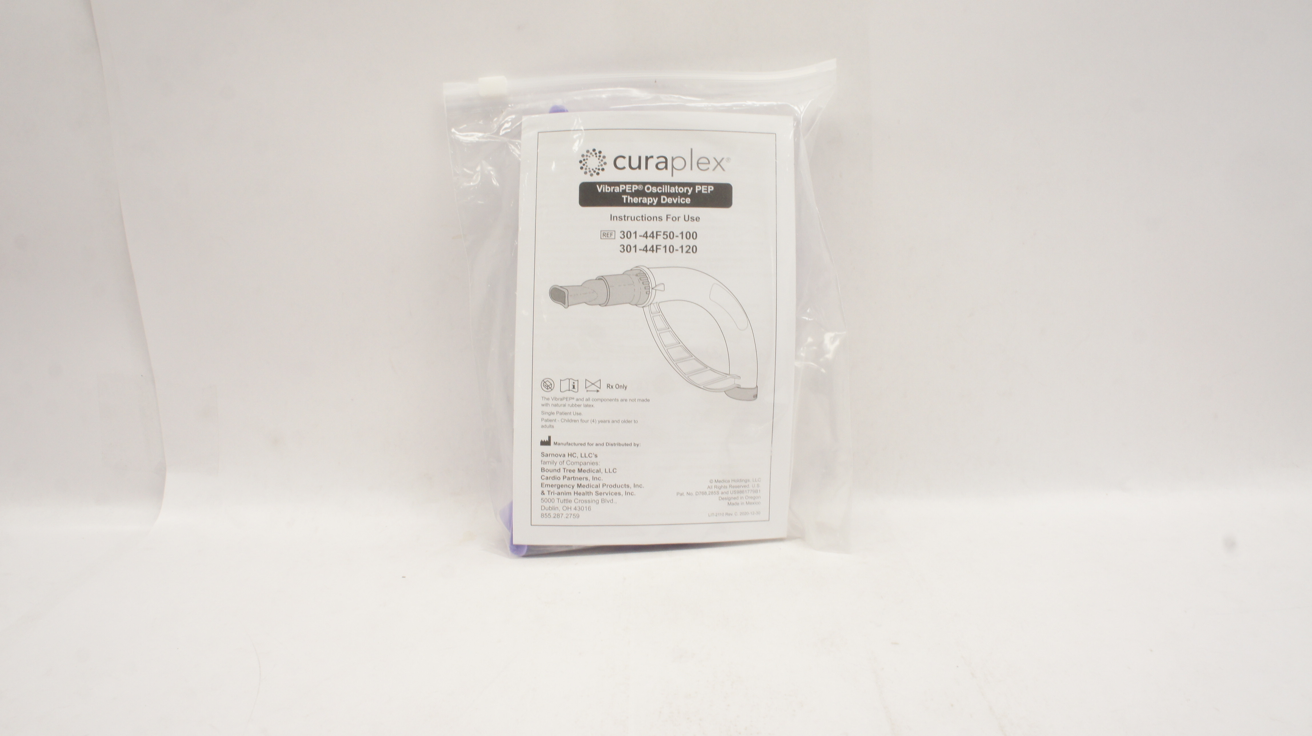 Curaplex 301-44F50-100 VibraPEP Oscillatory PEP Therapy Device - Box of 10