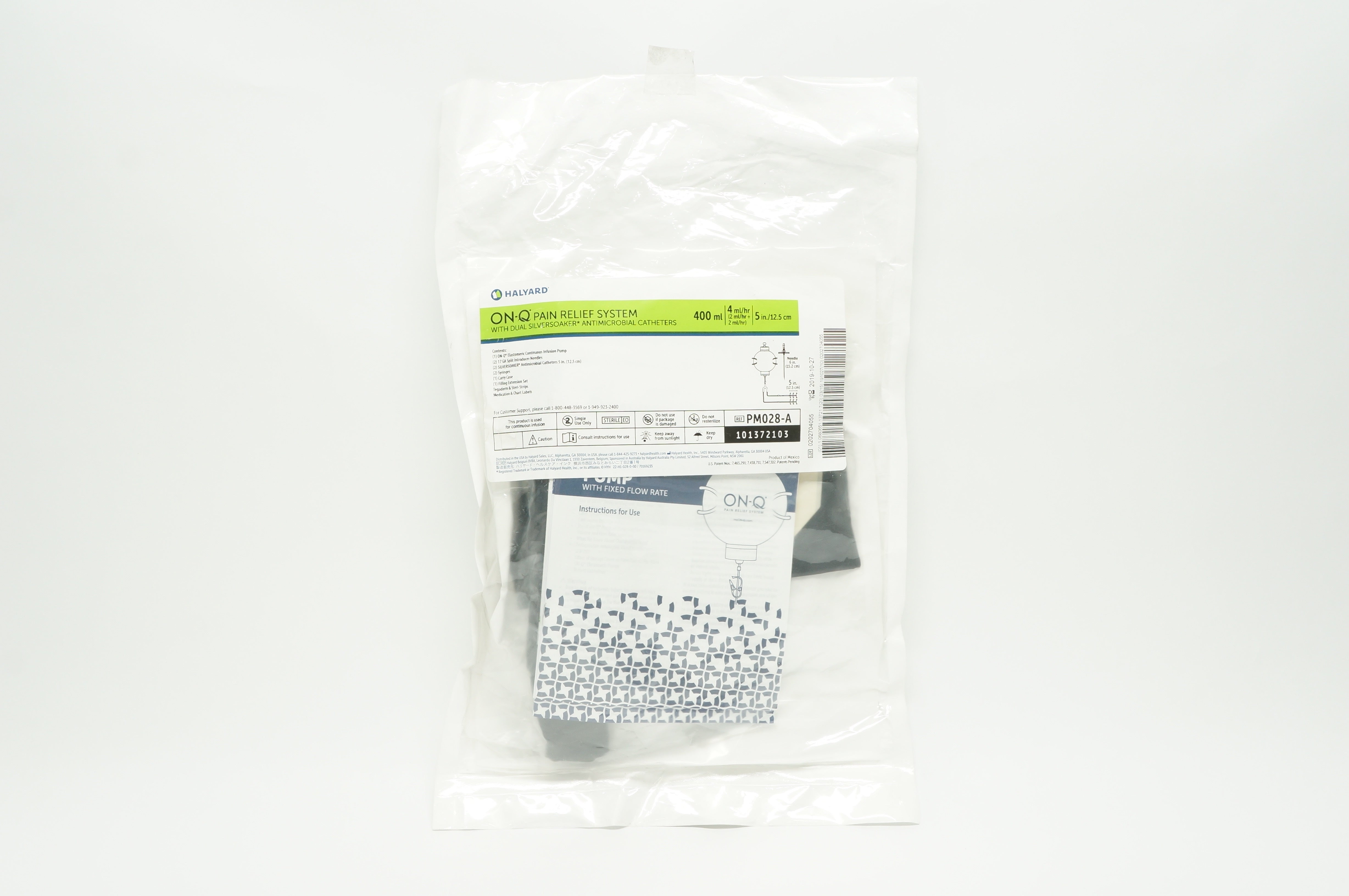 Halyard PM028-A On-Q Pain Relief System with Dual Cath 400ml x 5in., Ndle 6in. (x)