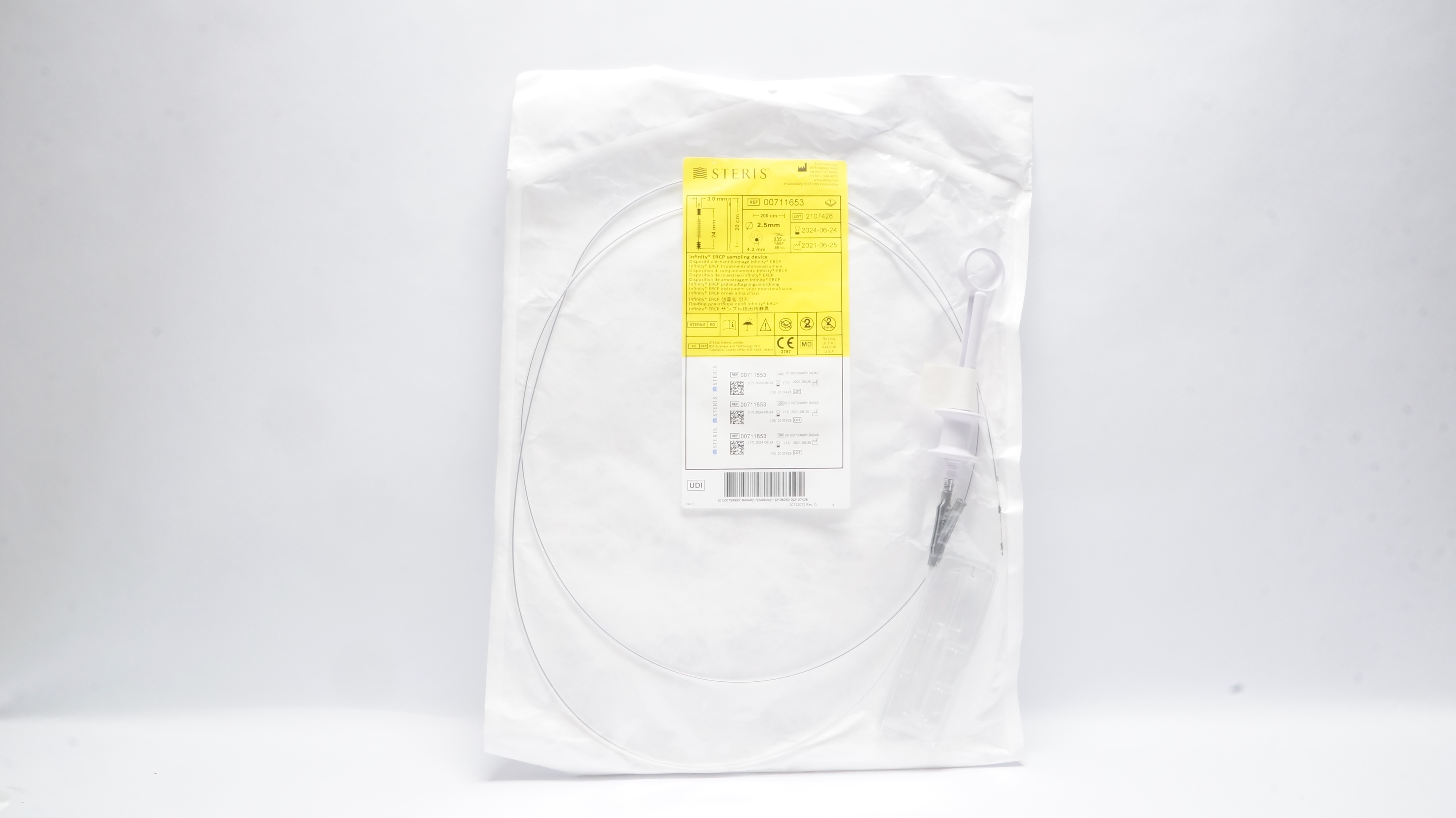 US Endoscopy 00711653 Steris Infinity ERCP Sampling Device, 2.5mm x 200cm (x)