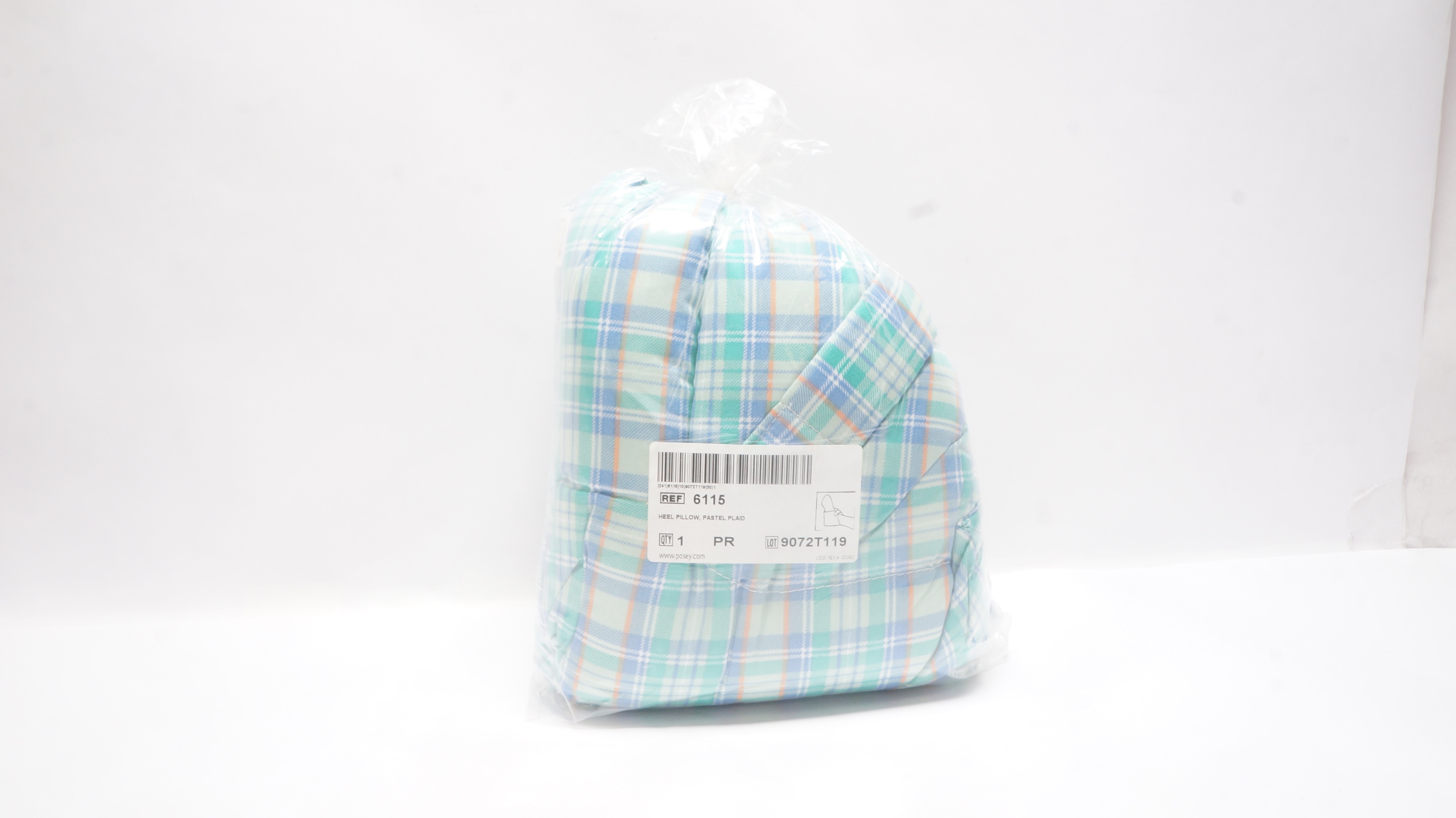 Posey 6115 Heel Pillow, Pastel Plaid