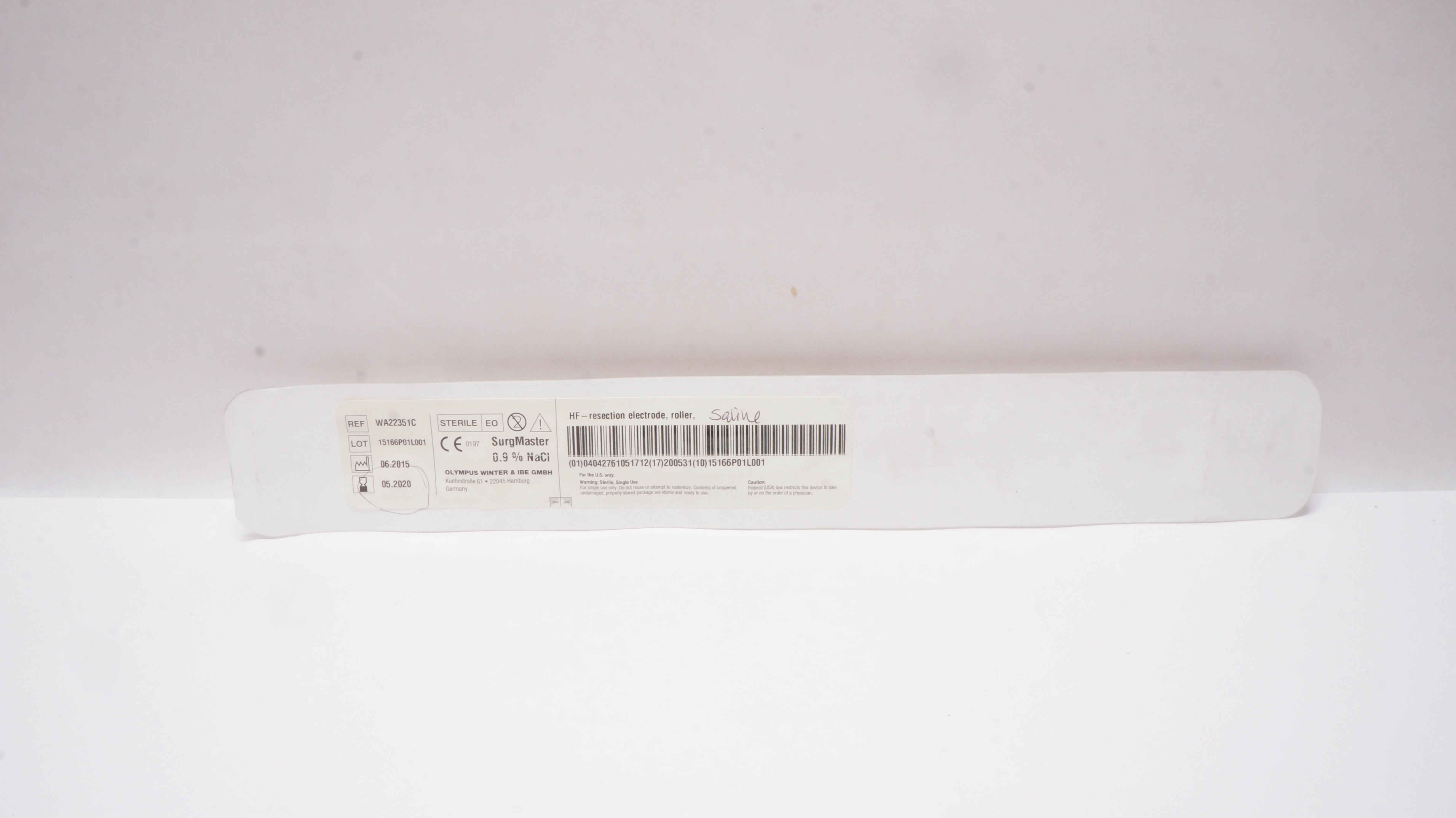 Olympus WA22351C HF Resection Electrode Roller, SurgMaster 0.9% NaCl (x)