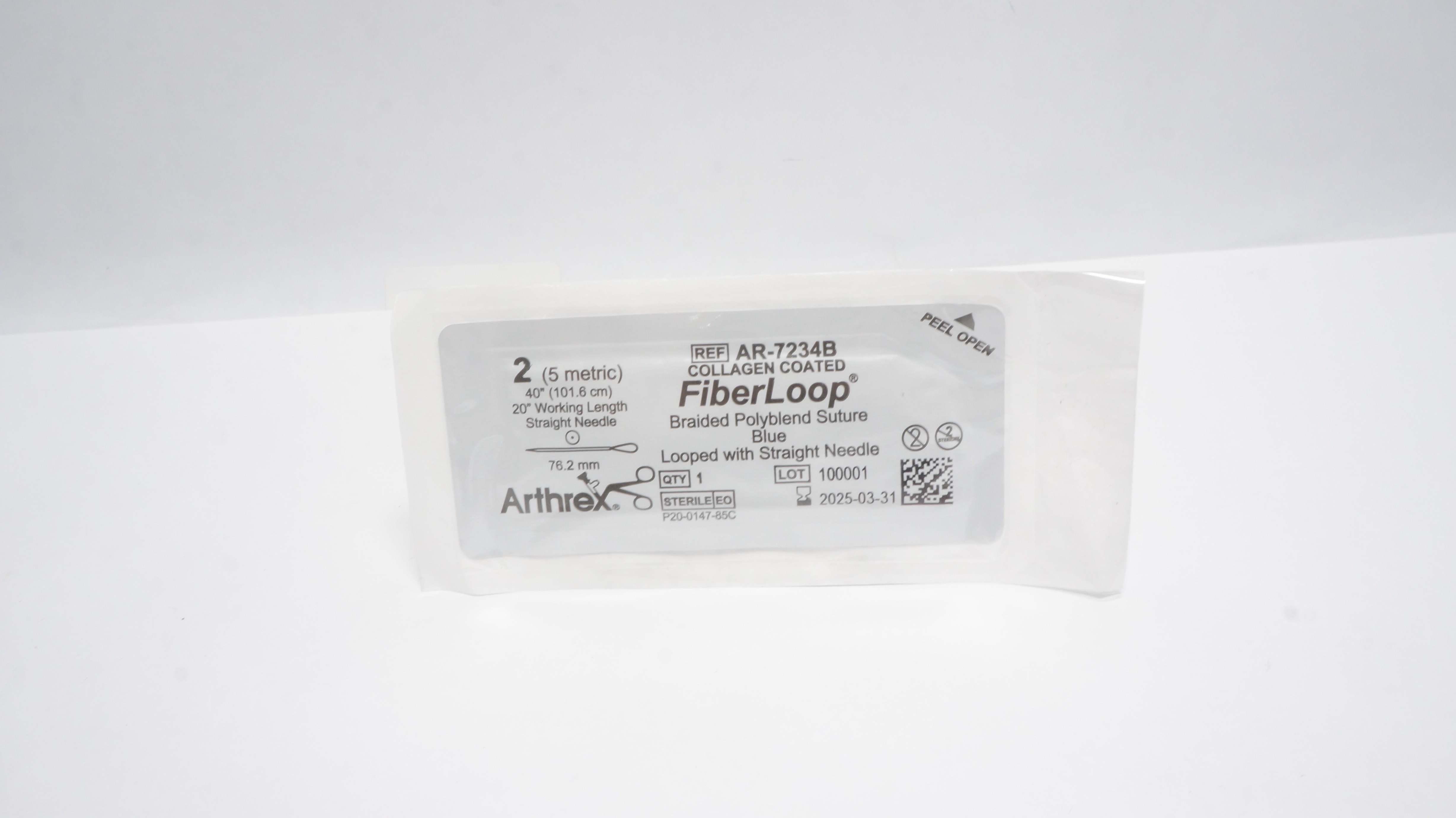 Arthrex AR-7234B 2 FiberLoop Braided Polyblend Stre. 40In x 20In, 76.2mm (x)