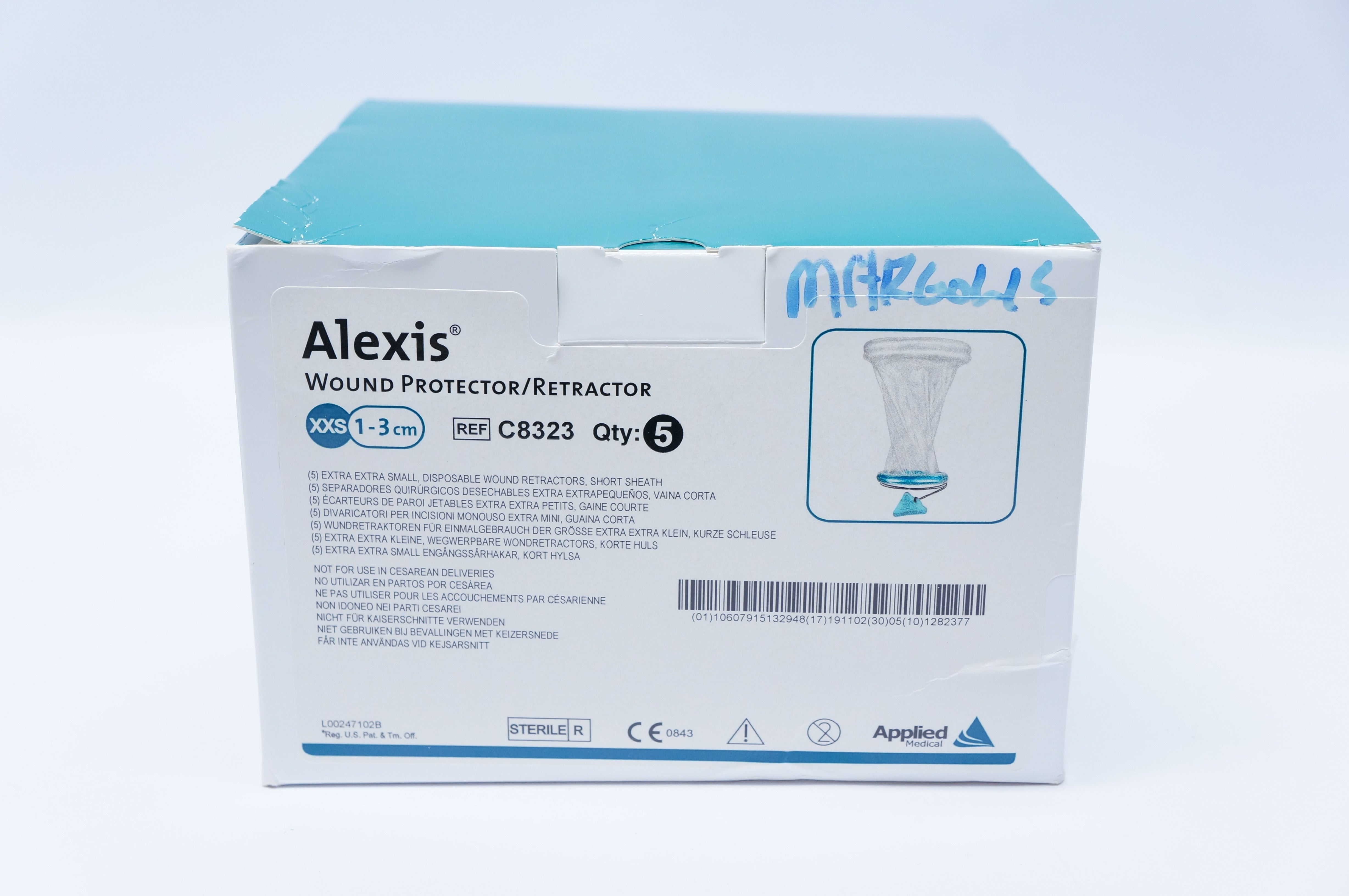 Applied Medical C8323 Alexis Wound Protector Retractor, XXS 1-3cm (x) - Box of 5