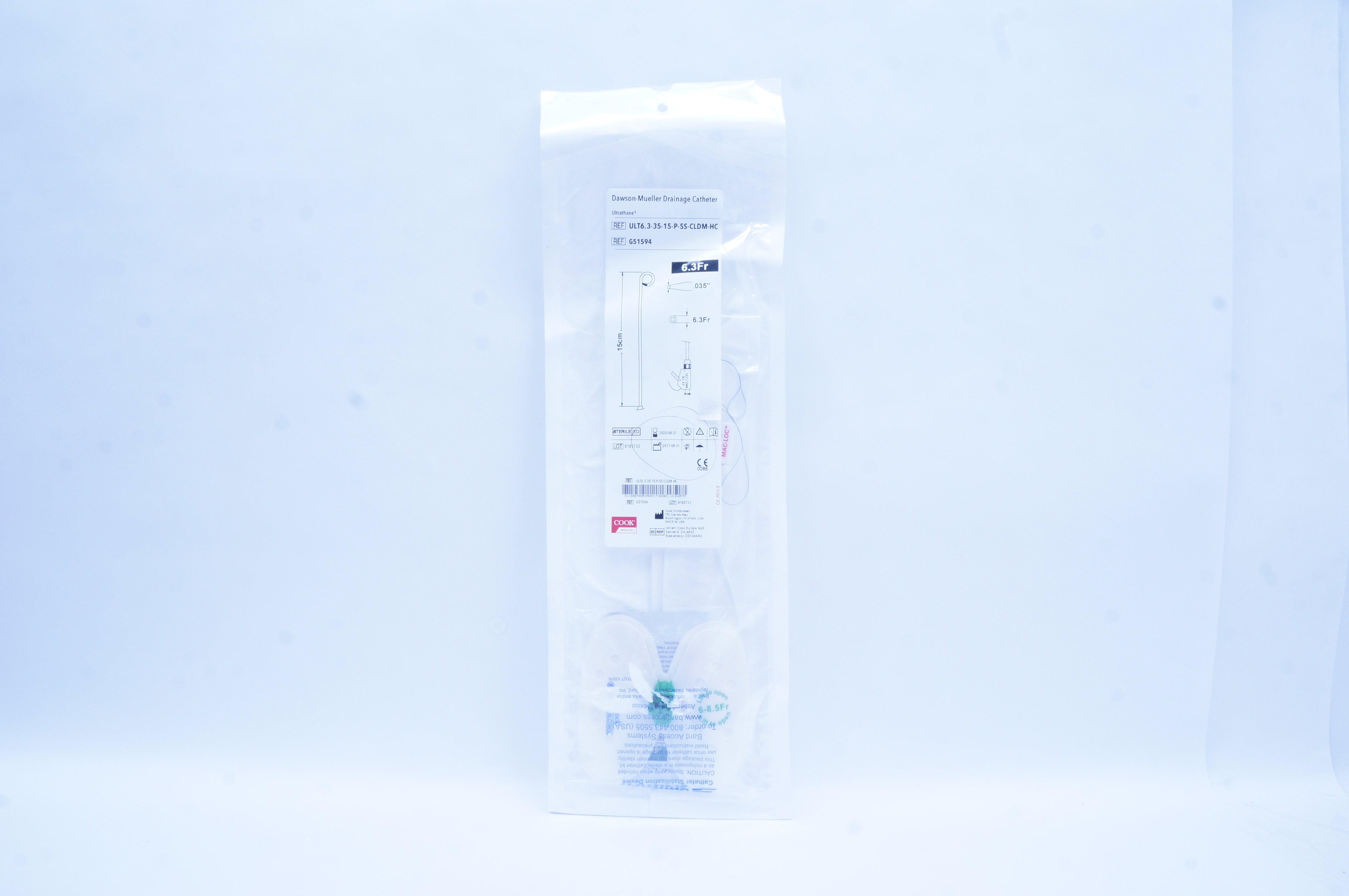 Cook Medical G51594 Dawson-Mueller Drainage Cath. 6.3Fr x .035inch x 15cm (x)
