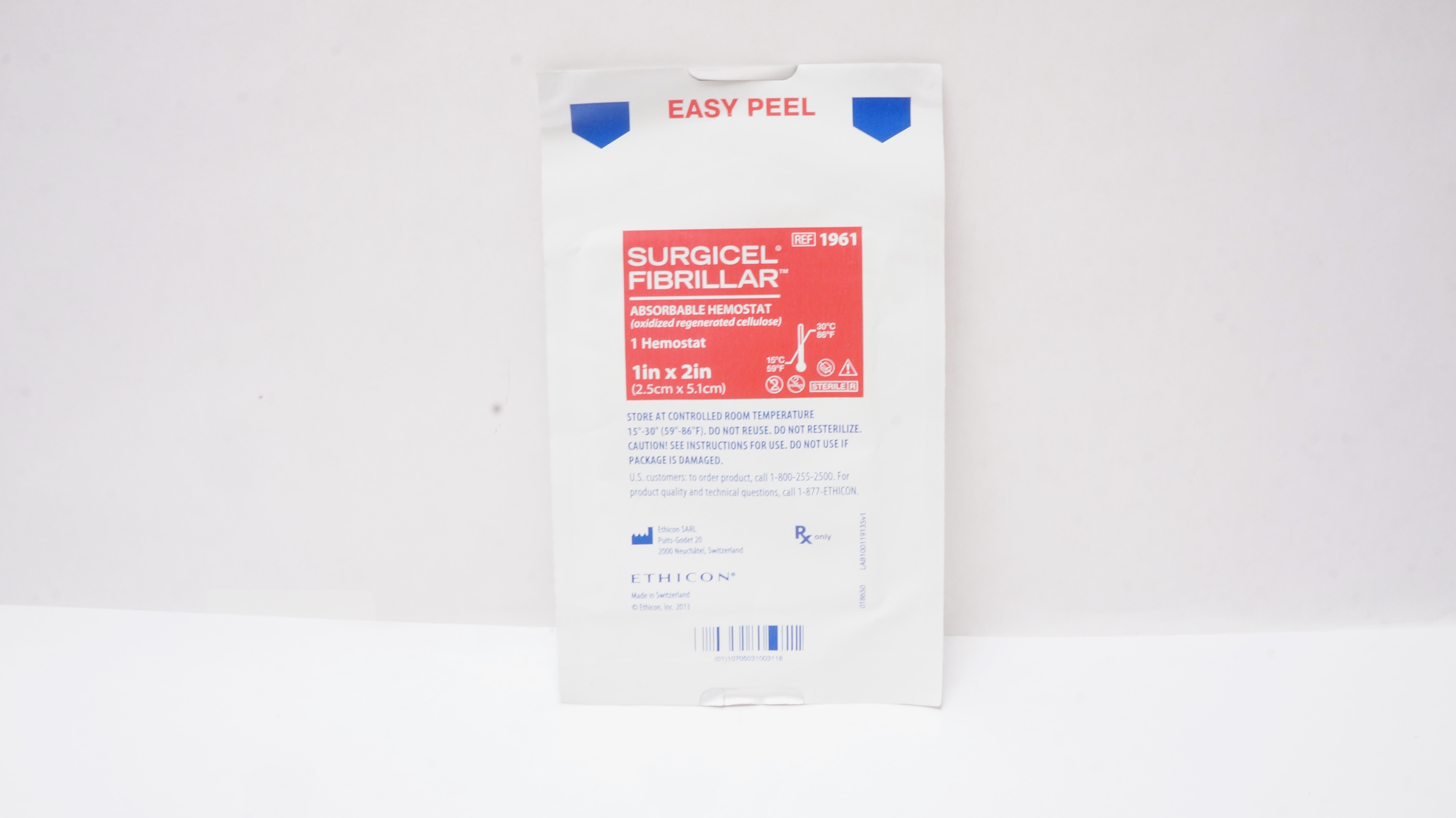 Ethicon 1961 Surgicel Fibrillar Absorbable Hemostat 1 inch x 2 inch