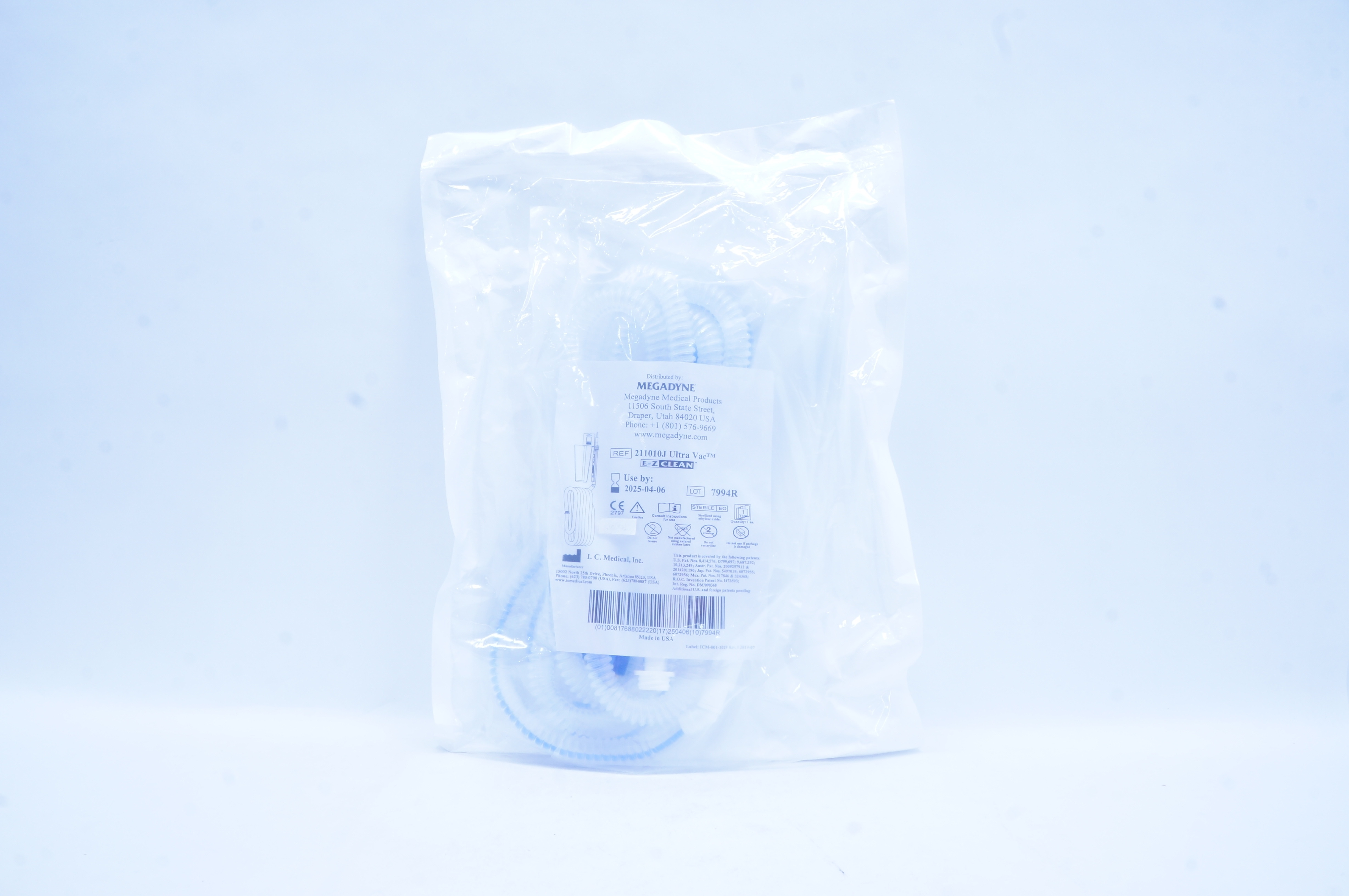 I.C.Medical 211010J Megadyne Ultra Vac E-Z Clean