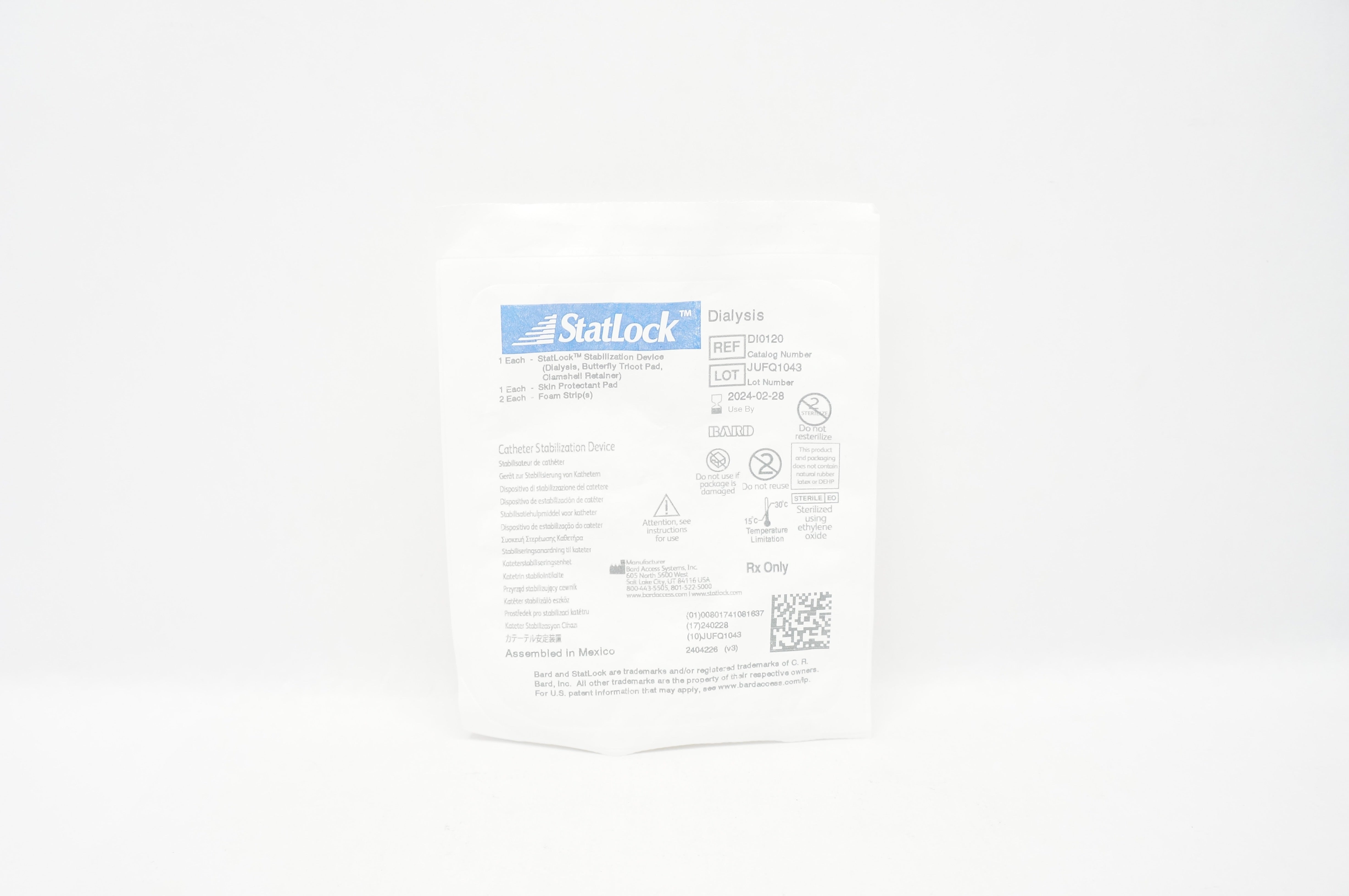 Bard DI0120 StatLock Cath. Stabilization Device