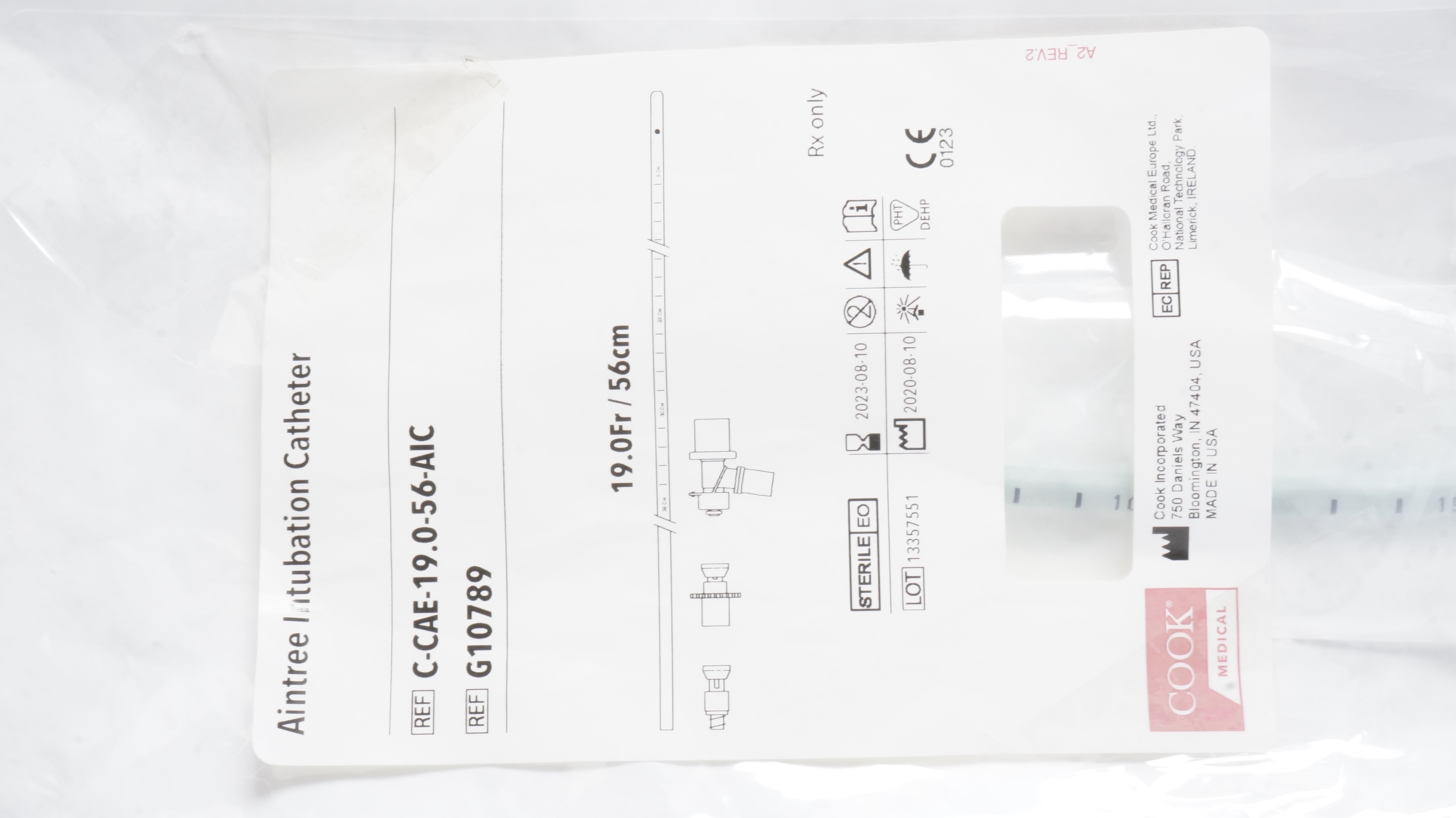 Cook Medical G10789 Aintree Intubation Cath. 19.0Fr x 56cm (x)