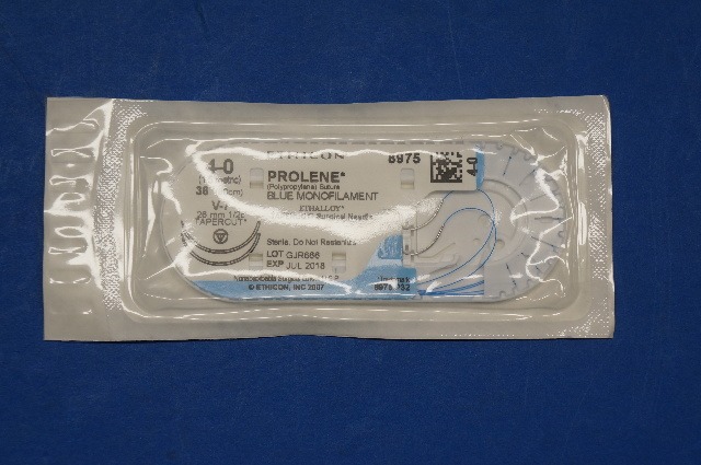 Ethicon 8975 4-0 PROLENE, V-7 26mm 1/2c TAPERCUT, Blue Monofilament, 36