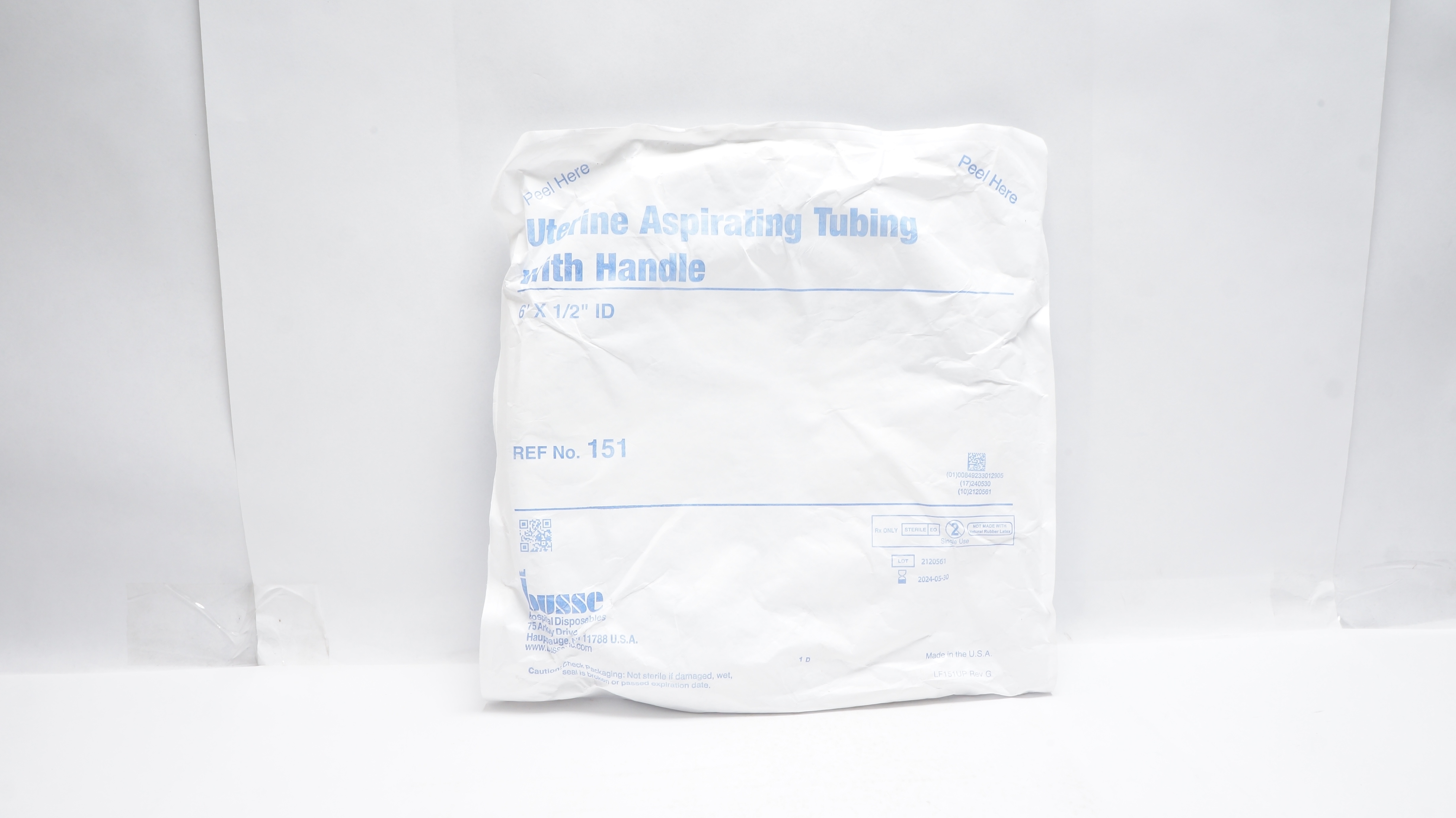 Busse 151 Uterine Aspirating Tubing With Handle 6Ft. x 1/2inch
