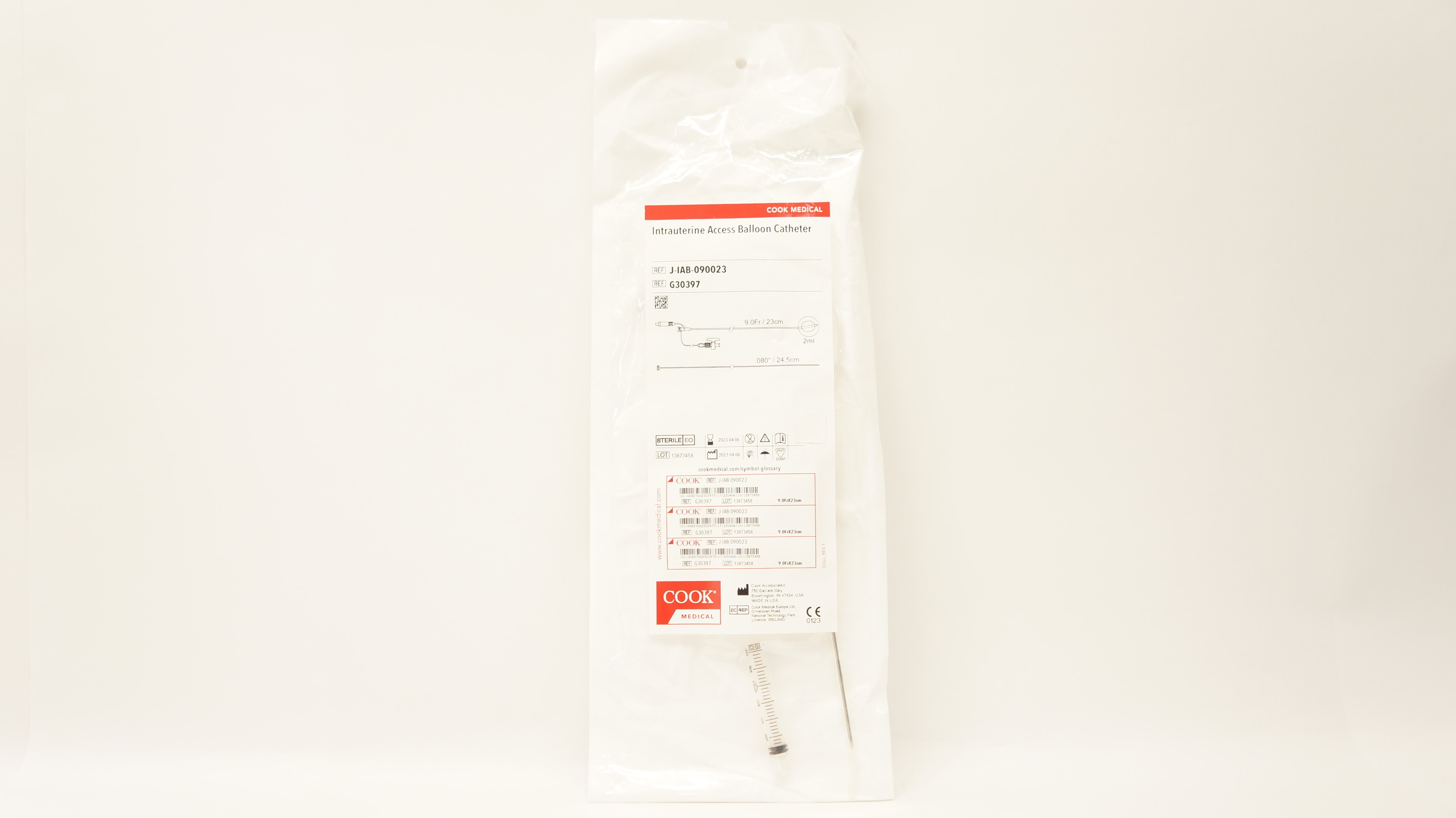 Cook Medical G30397 Intrauterine Access Balloon Cath 9.0Fr