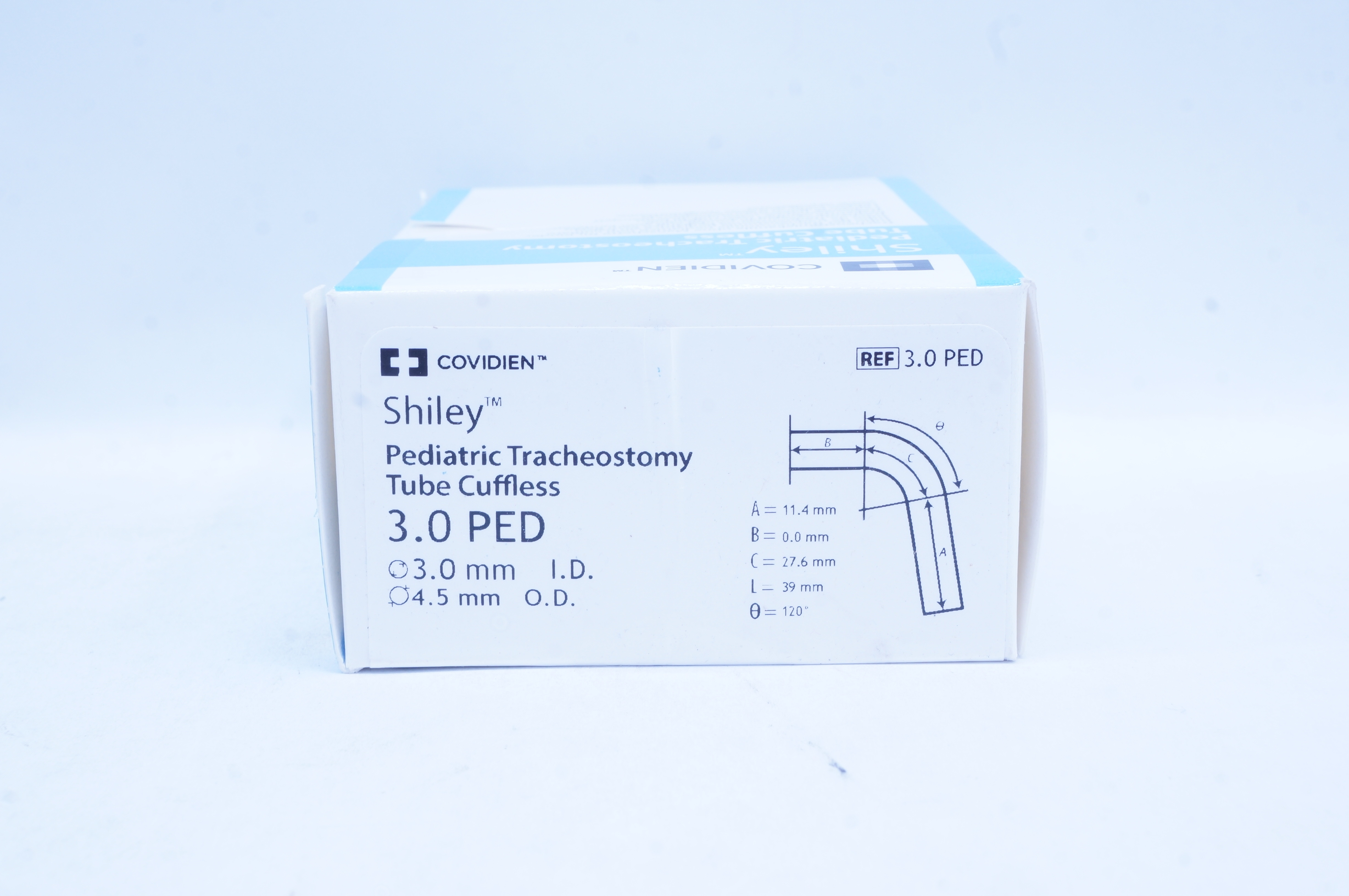 Covidien 3.0PED Shiley Pediatric Tracheostomy Tube Cuffless 3.0mm x 4.5mm (x)