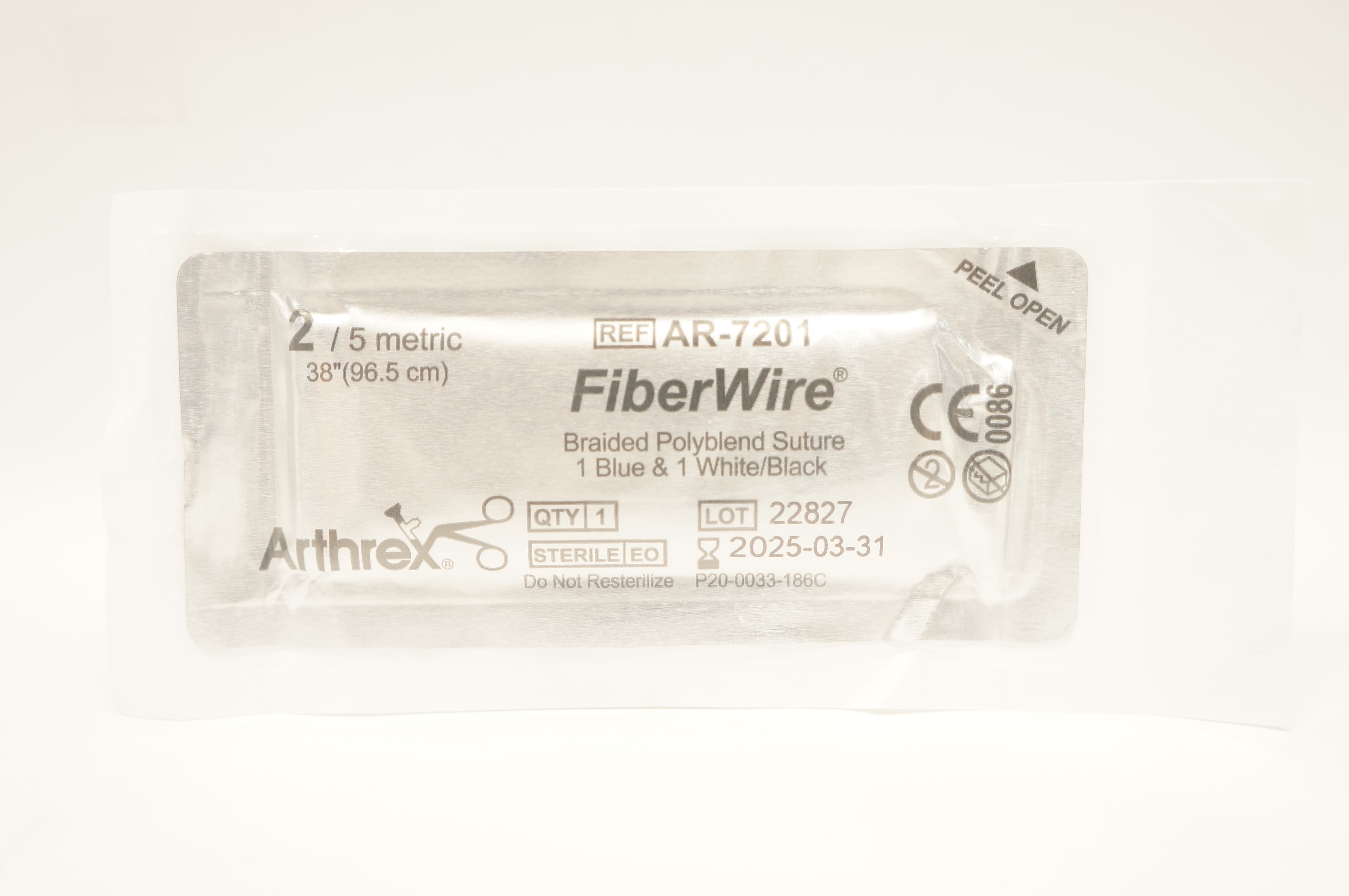 Arthrex AR-7201 2 FiberWire Braided Polyblend Stre 38inch