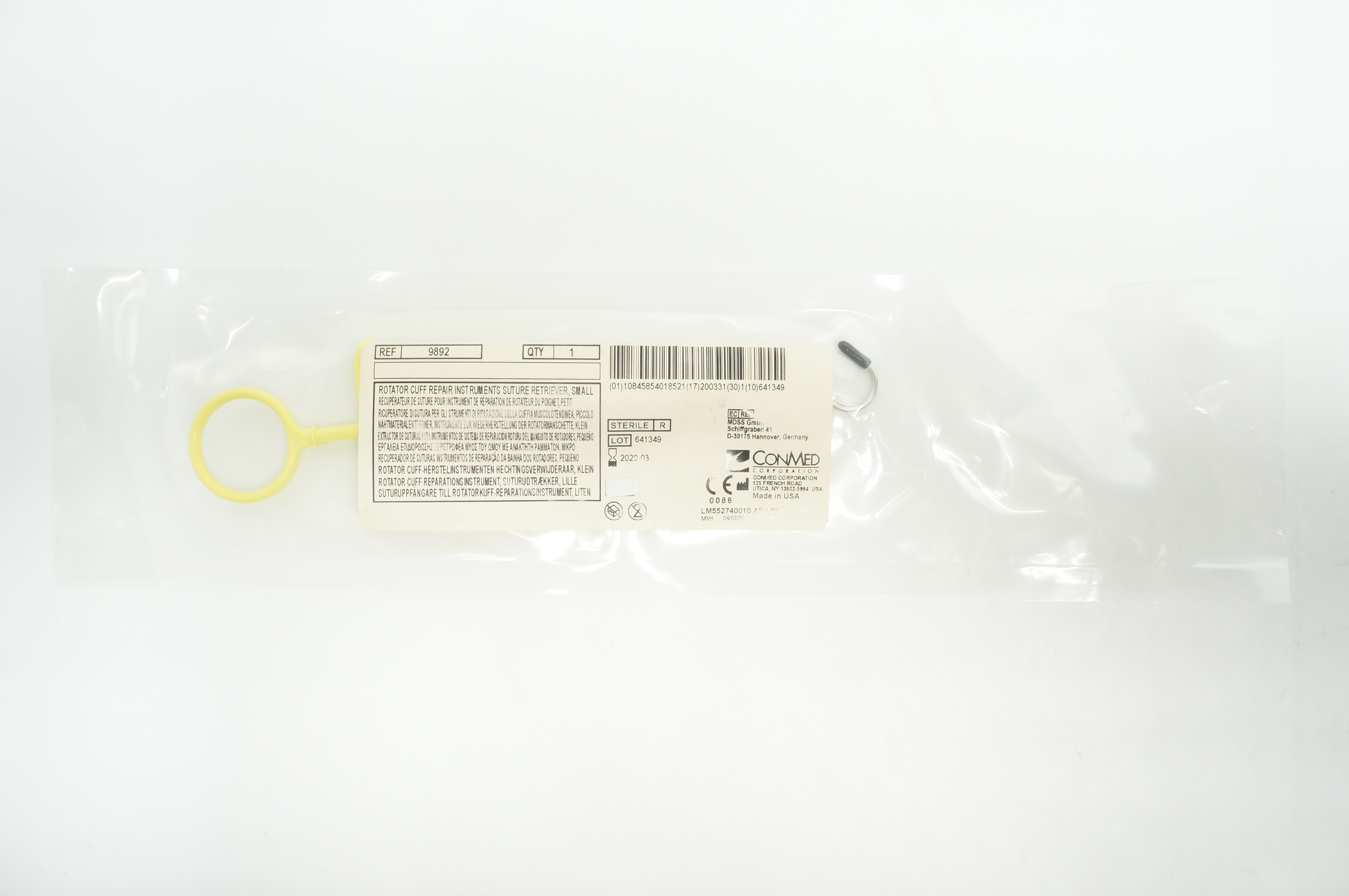 ConMed 9892 Rotator Cuff Repair Instruents Retriever Small (x)