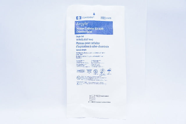 Coviden 31479 Argyle Suction Catheter kit with Chimney Valve 14 Fr/ch