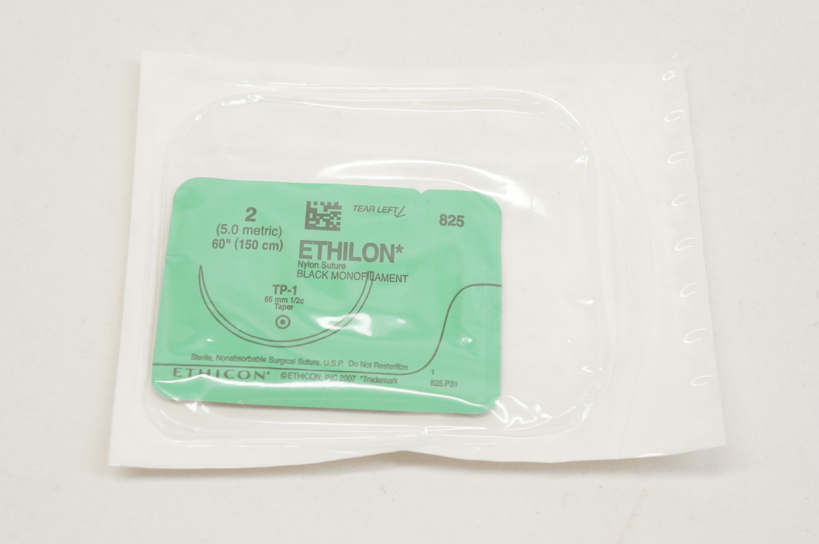 Ethicon 825 2 ETHILON, TP-1, 65mm 1/2c Taper, 60inch