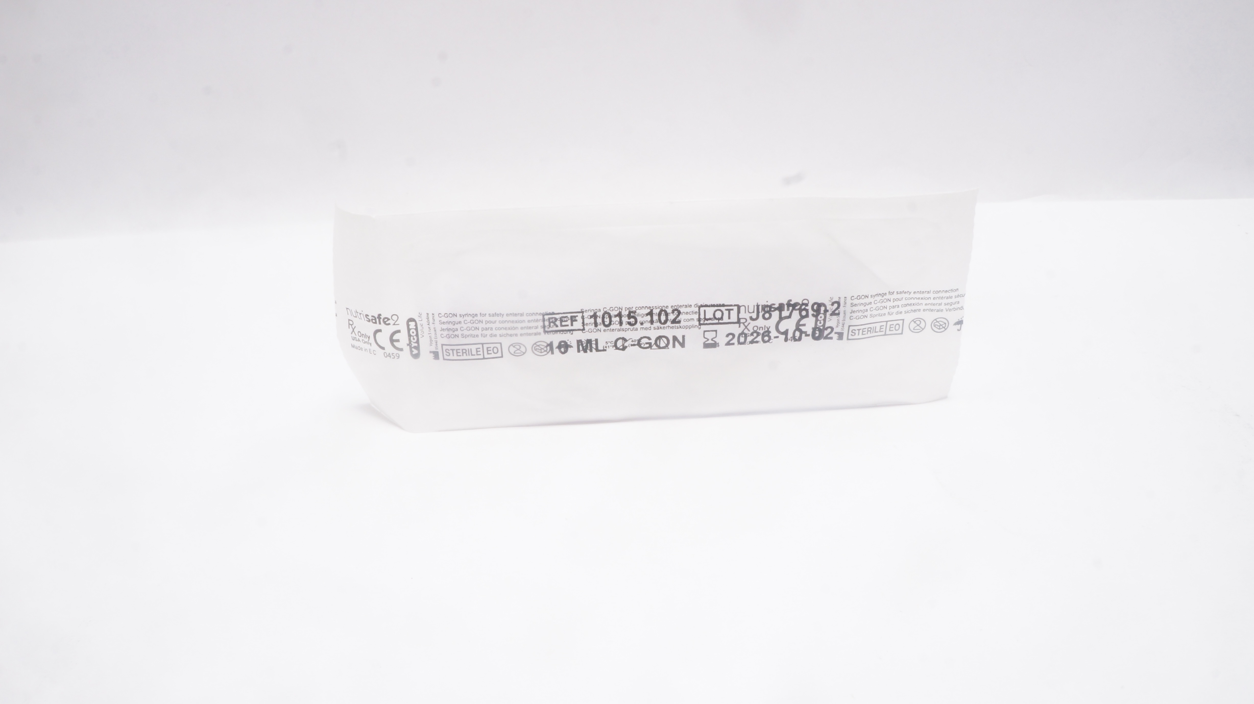 Vygon 1015.102 C-Gon Nutrisafe Syringe For Safety Enteral Connection 10mL