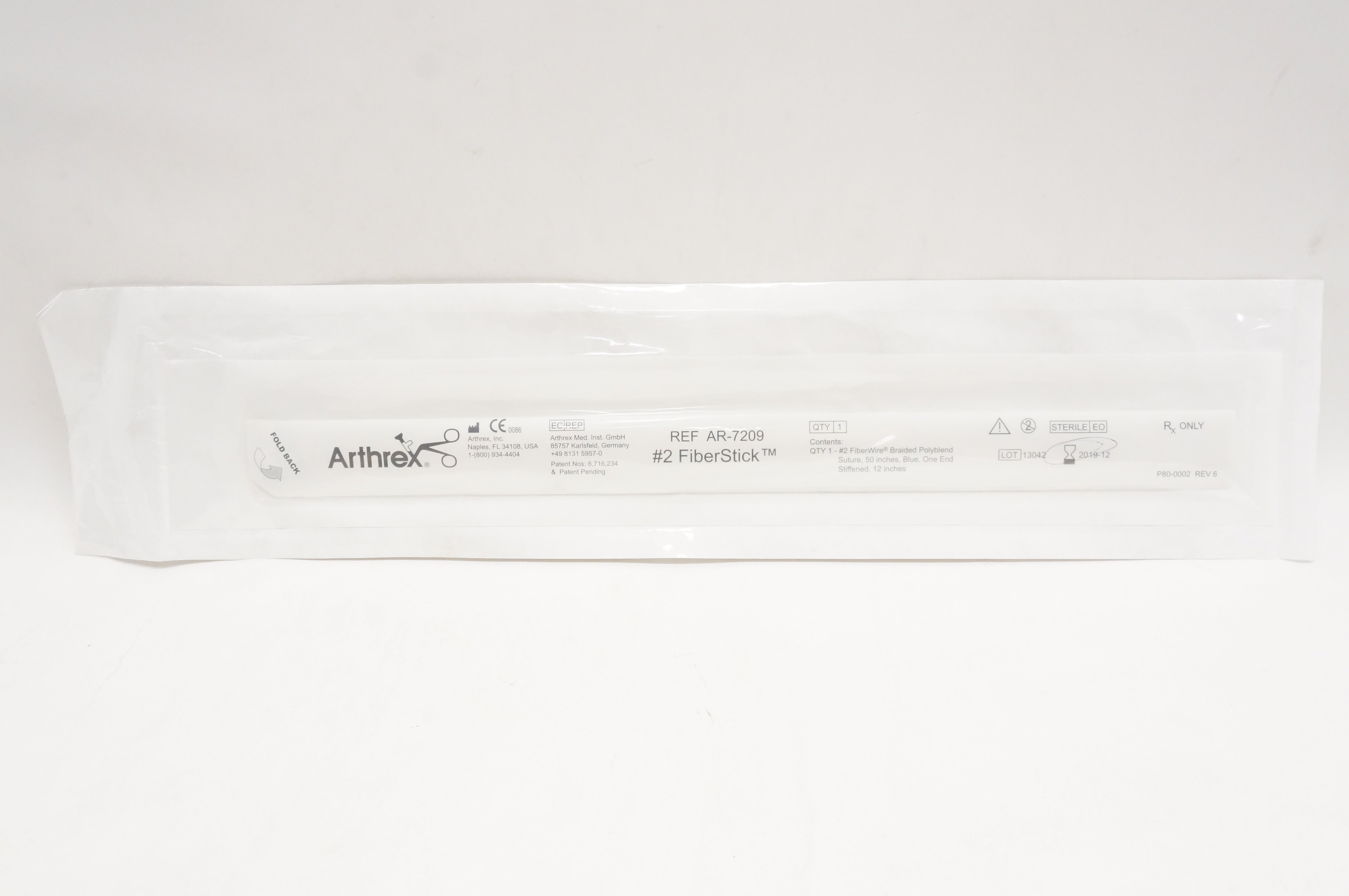 Arthrex AR-7209 #2 FiberStick #2 FiberWire Braided Polyblend Stre, 50inch (x)