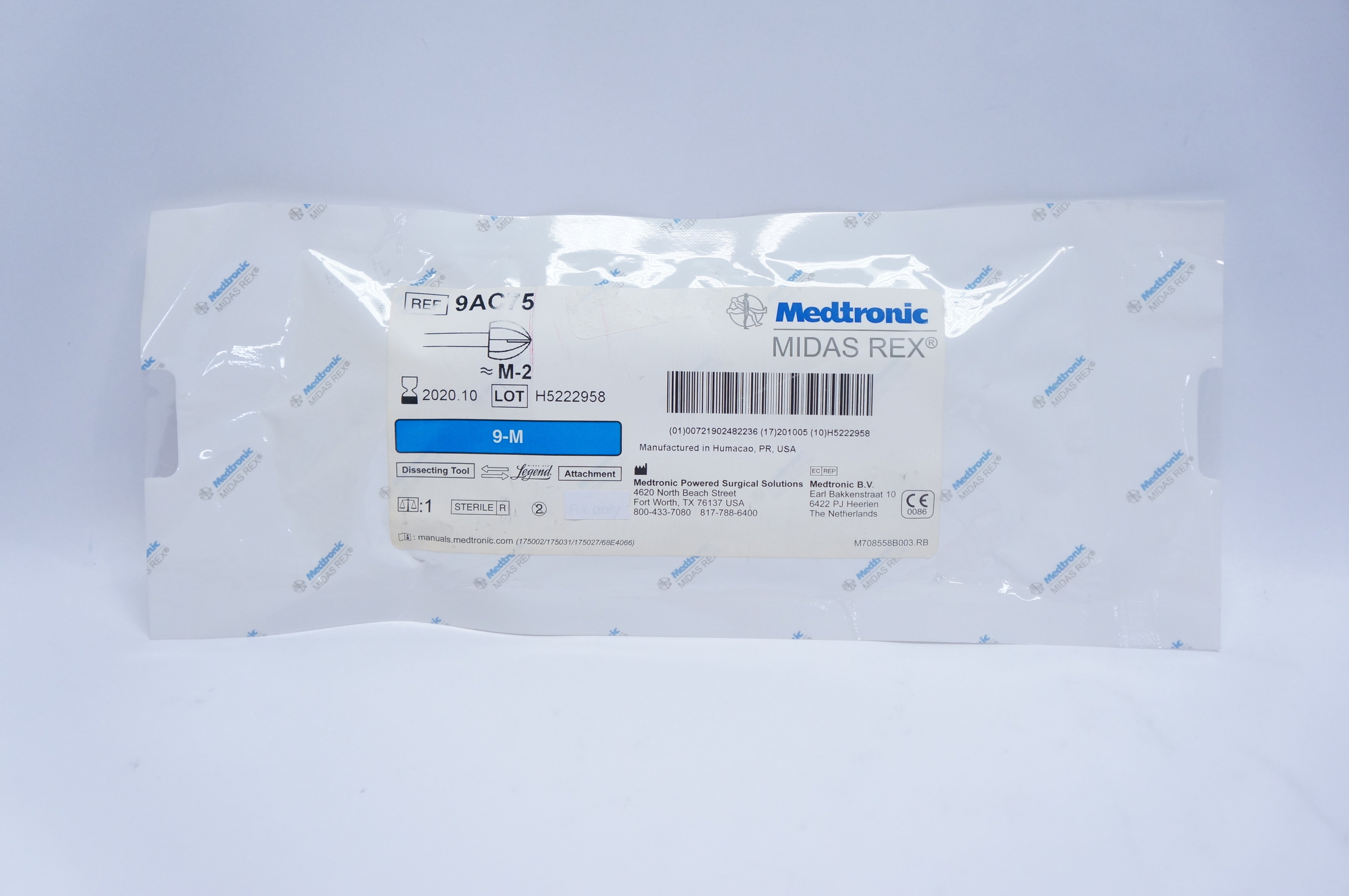 Medtronic 9AC75 Midas Rex D I s s e c t I n g Tool M-2 9-M