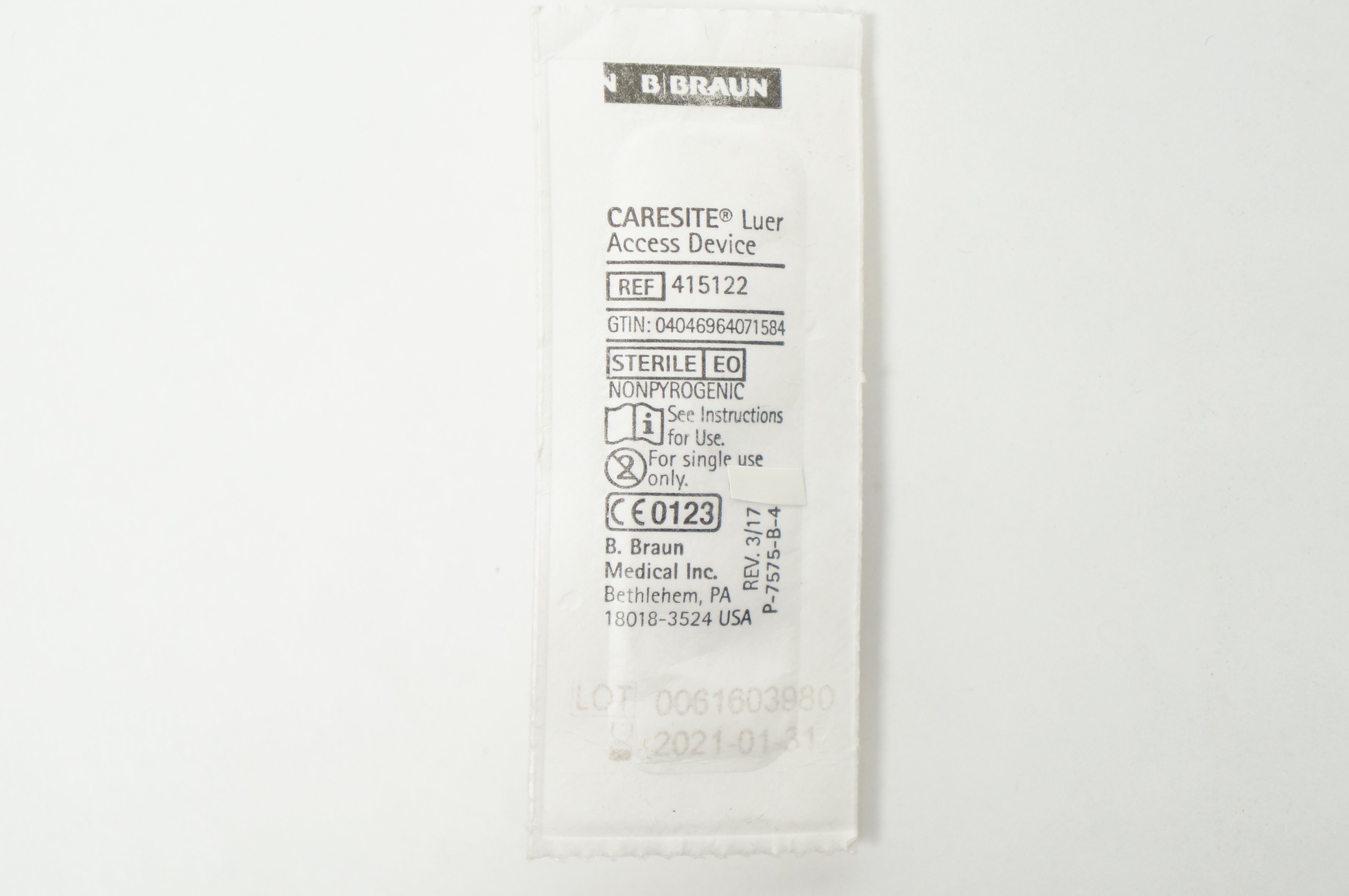 Braun 415122 Teva Tevadaptor Luer Lock Adaptor (x)