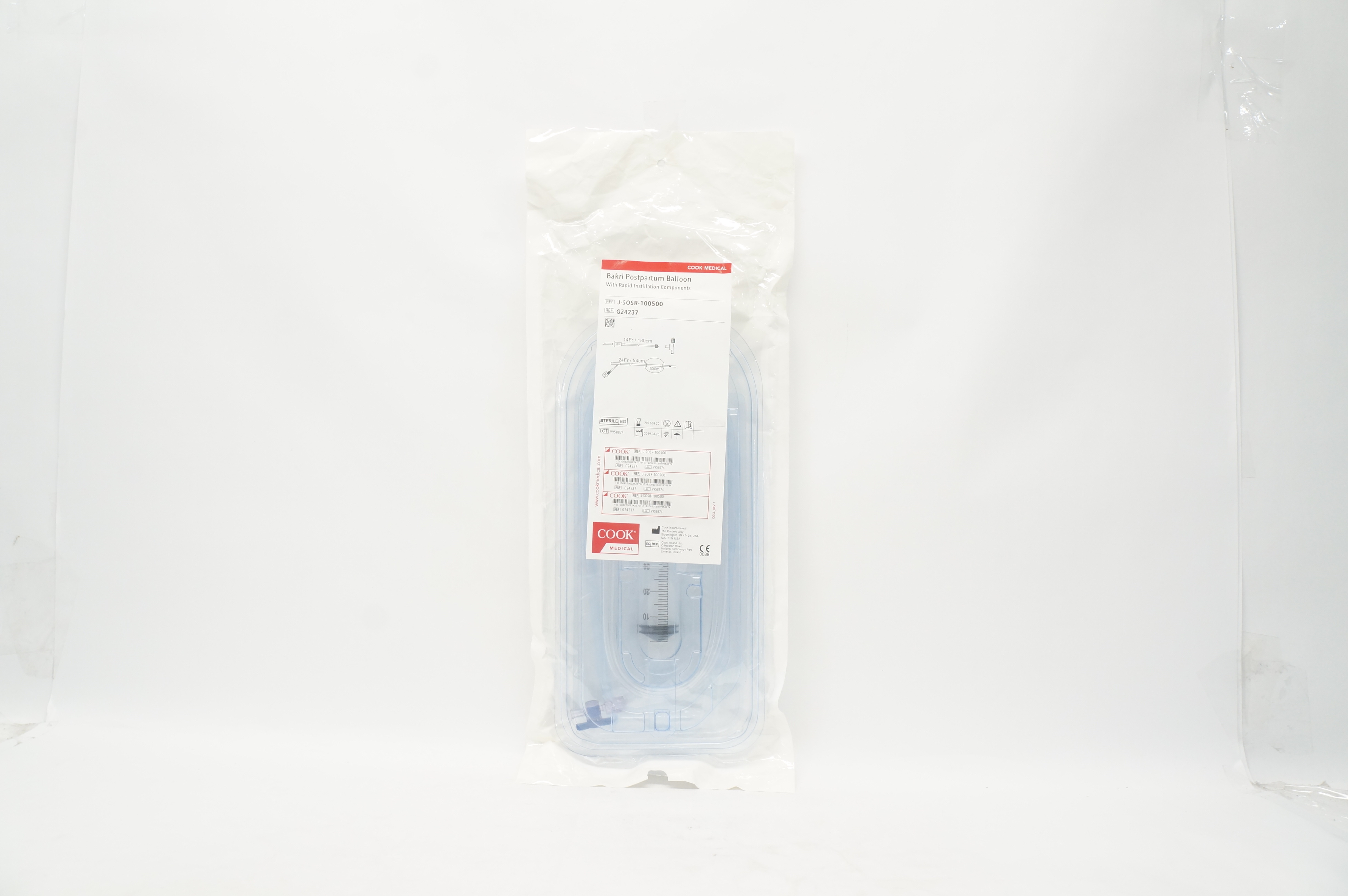 Cook Medical G24237 Bakri Postpartum Balloon 14Fr x 180cm, 24Fr x 54cm