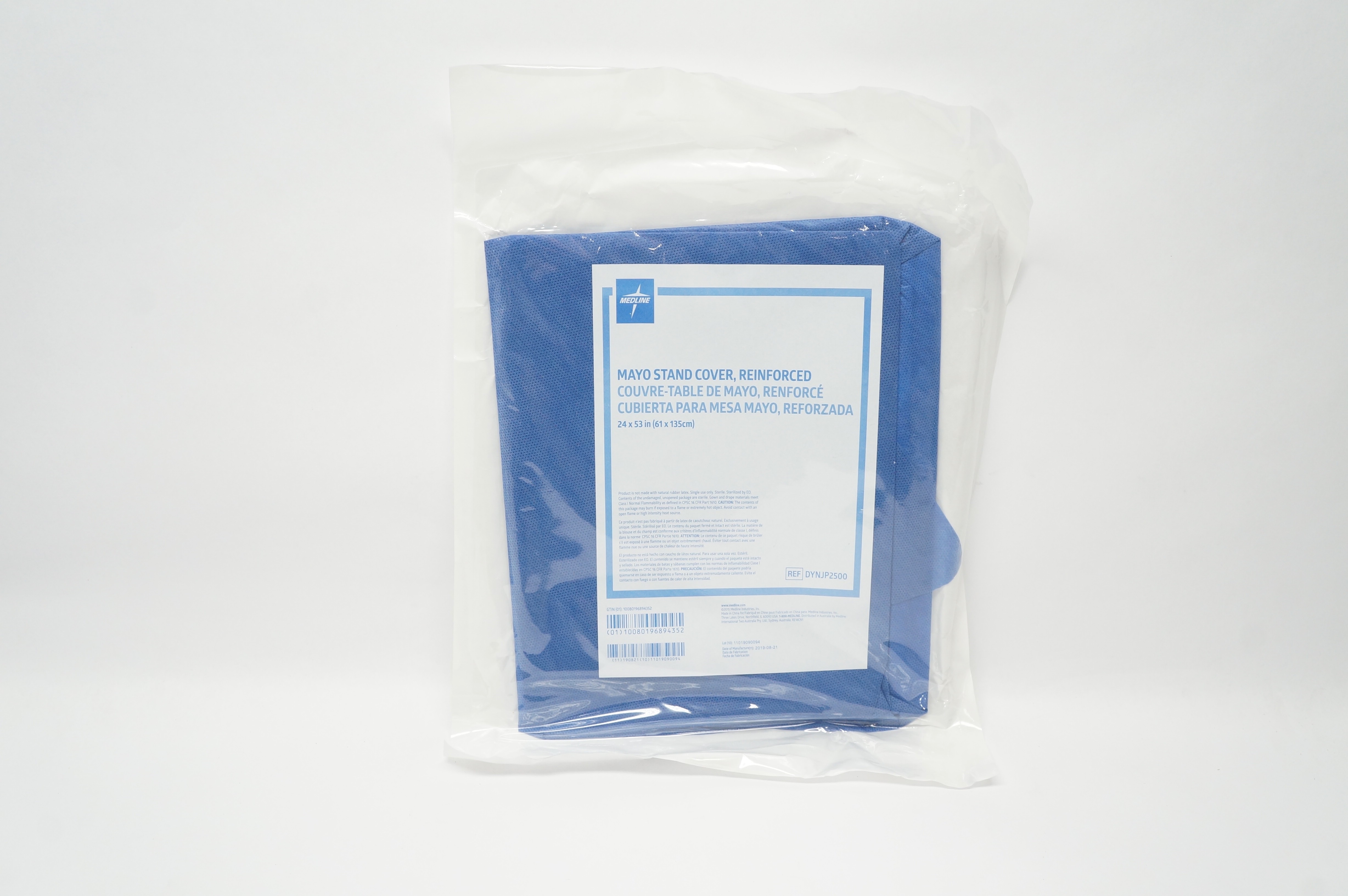Medline DYNJP2500 Mayo Stand Cover, Reinforced 24 inch x 53 inch