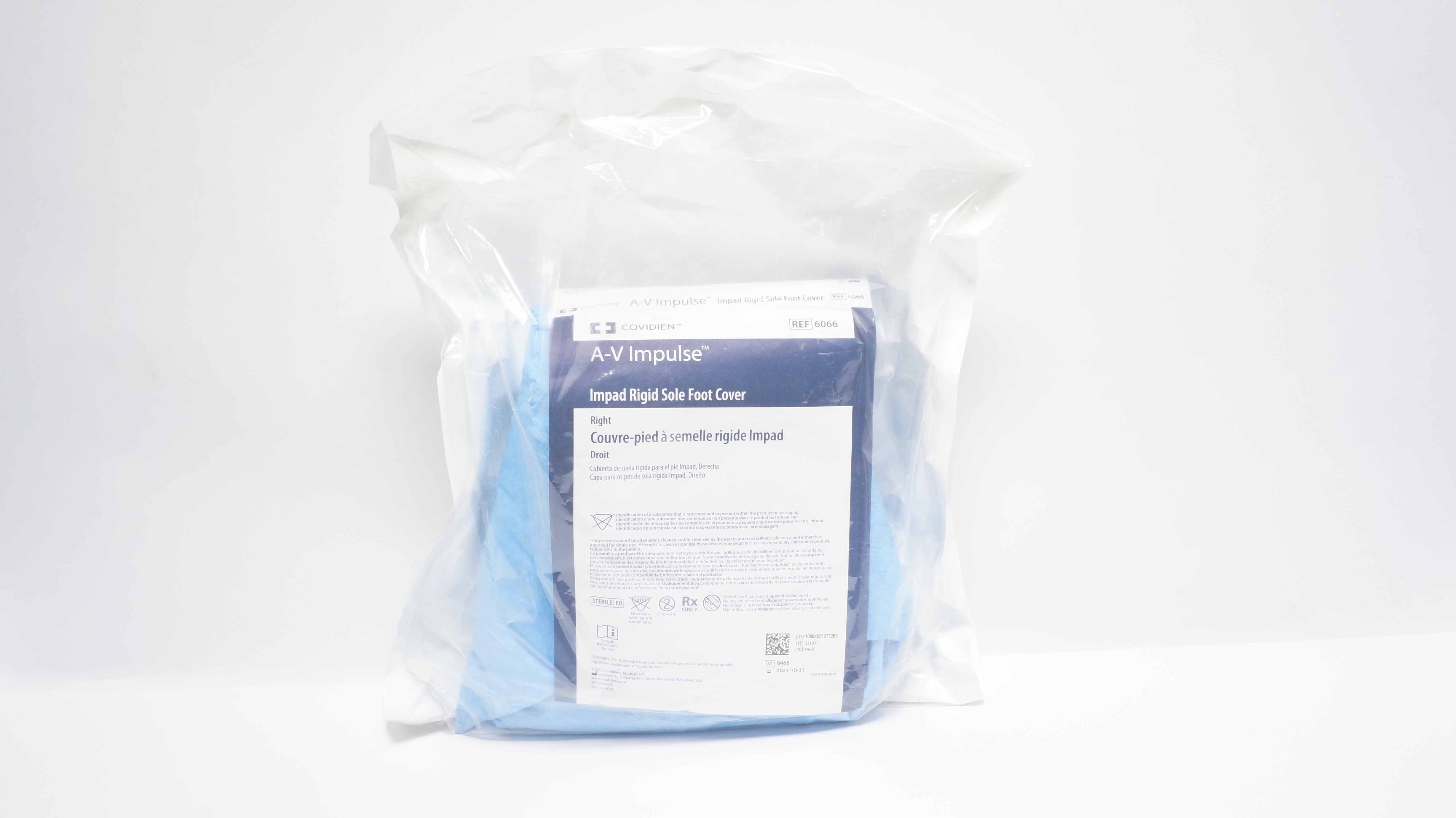 Covidien 6066 A-V Impulse Impad Rigid Sole Foot Cover, Right (x)