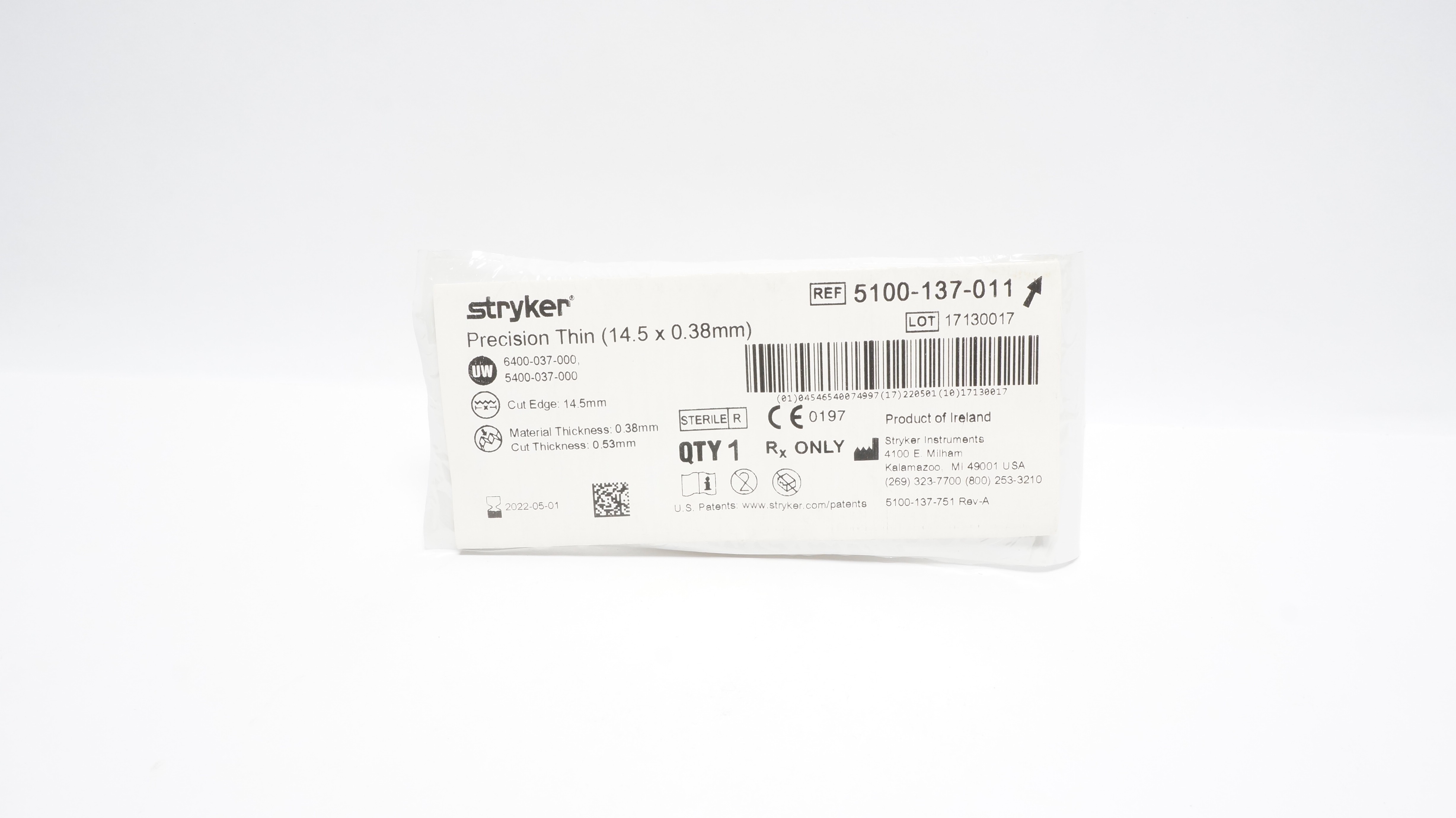 Stryker 5100-137-011 Precision Thin 14.5 x 0.38 mm (x)
