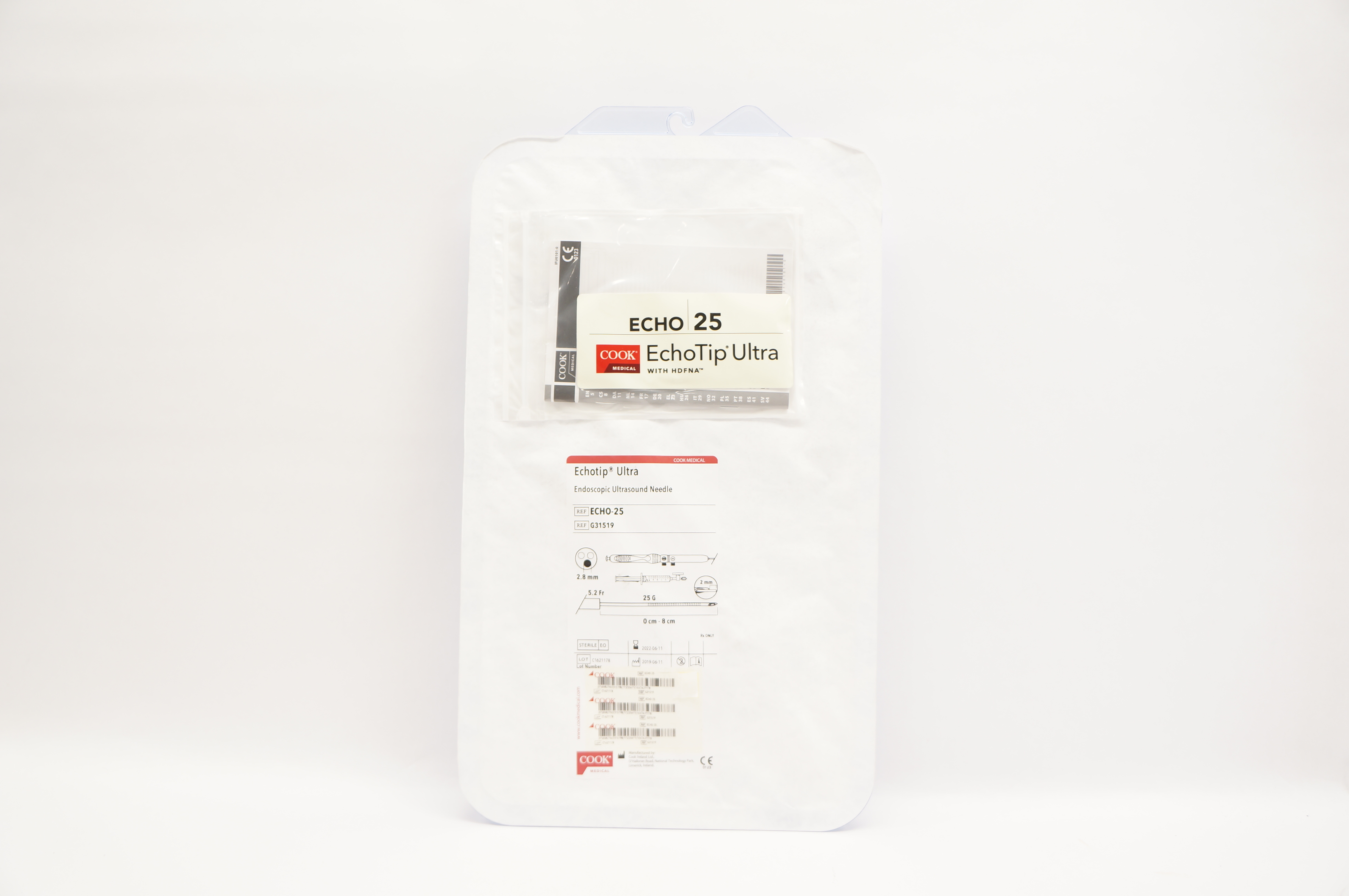 Cook Medical G31519 Echotip Ultra Endoscopic Ultrasound Ndle 5.2Frx2.0mmx25G (x)