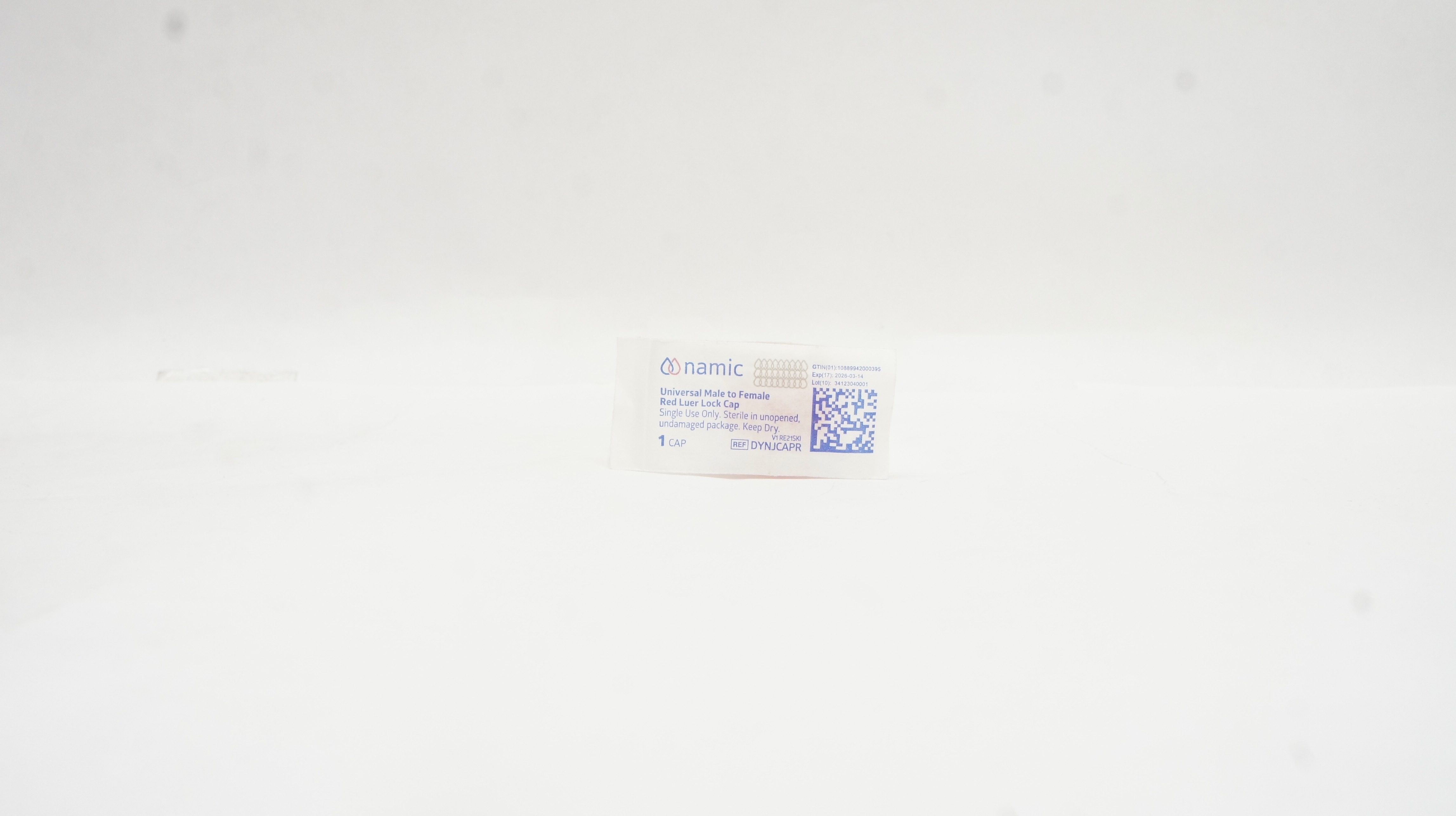 Medline DYNJCAPR Namic Universal Male to Female Red Luer Lock Cap