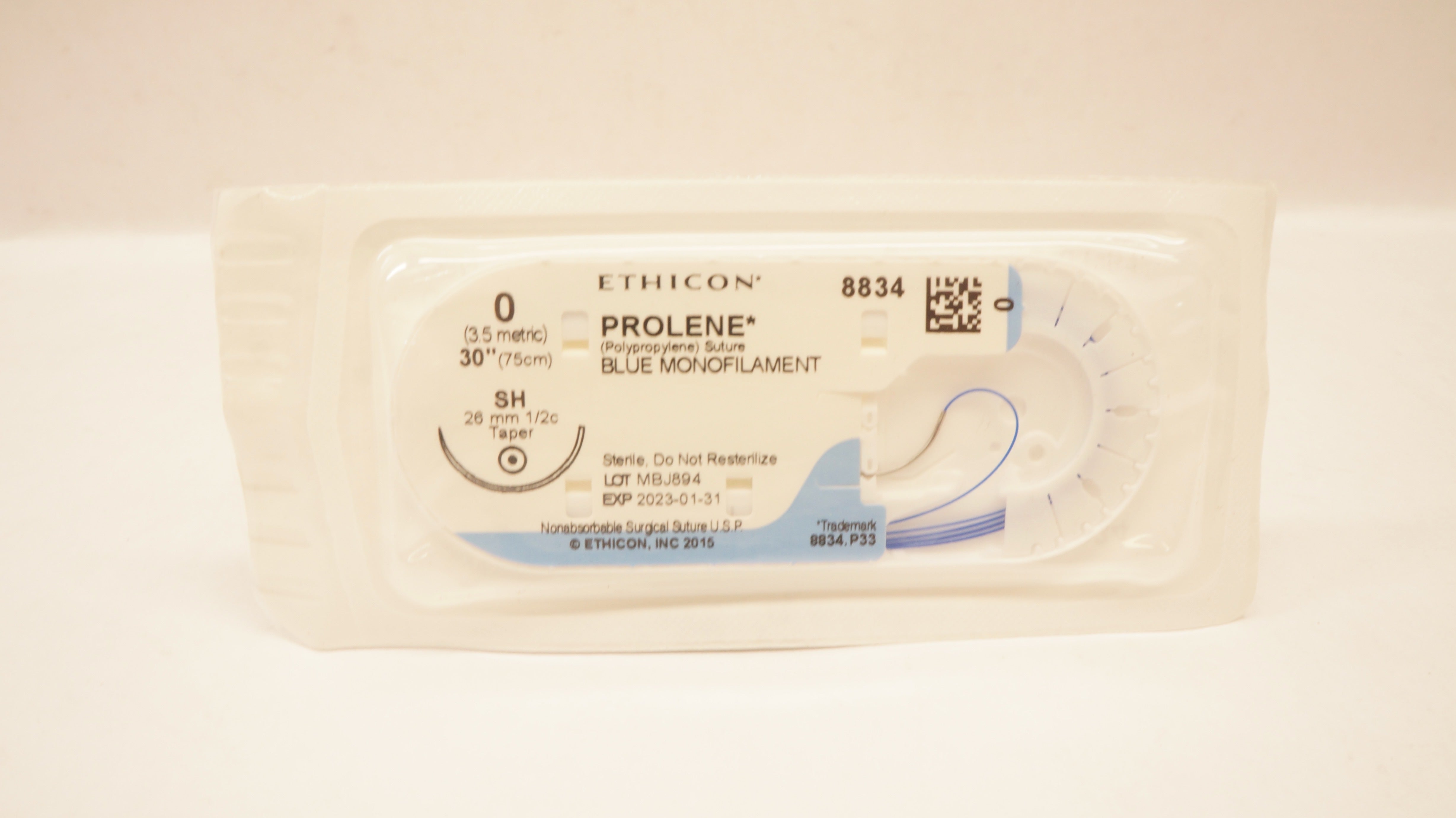 Ethicon 8834 0 PROLENE SH 26mm 1/2c Taper 30inch (x)