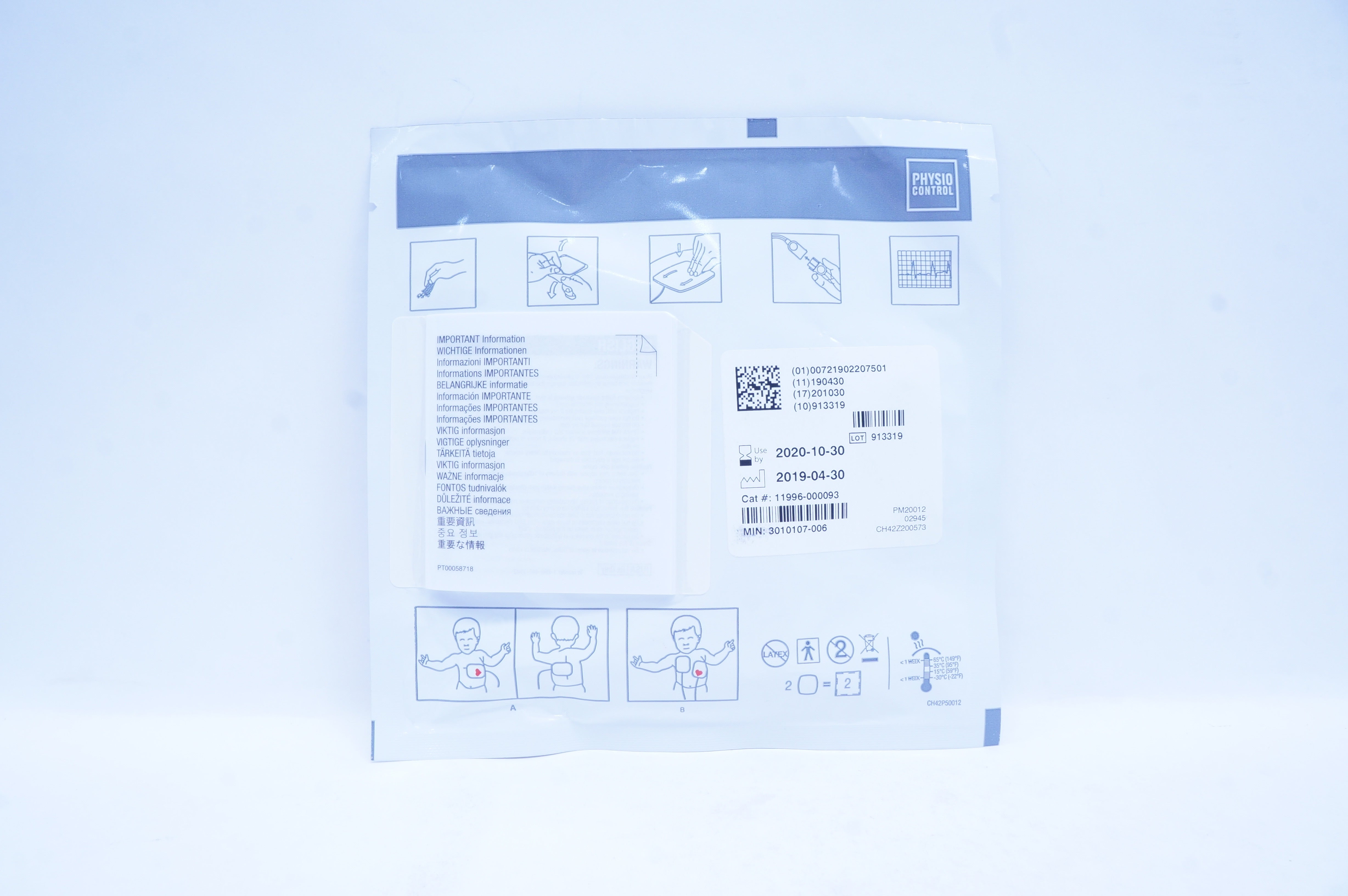 EDGE 11996-000093 Pediatric Electrodes Radiotransparent System (x) - Pack of 2