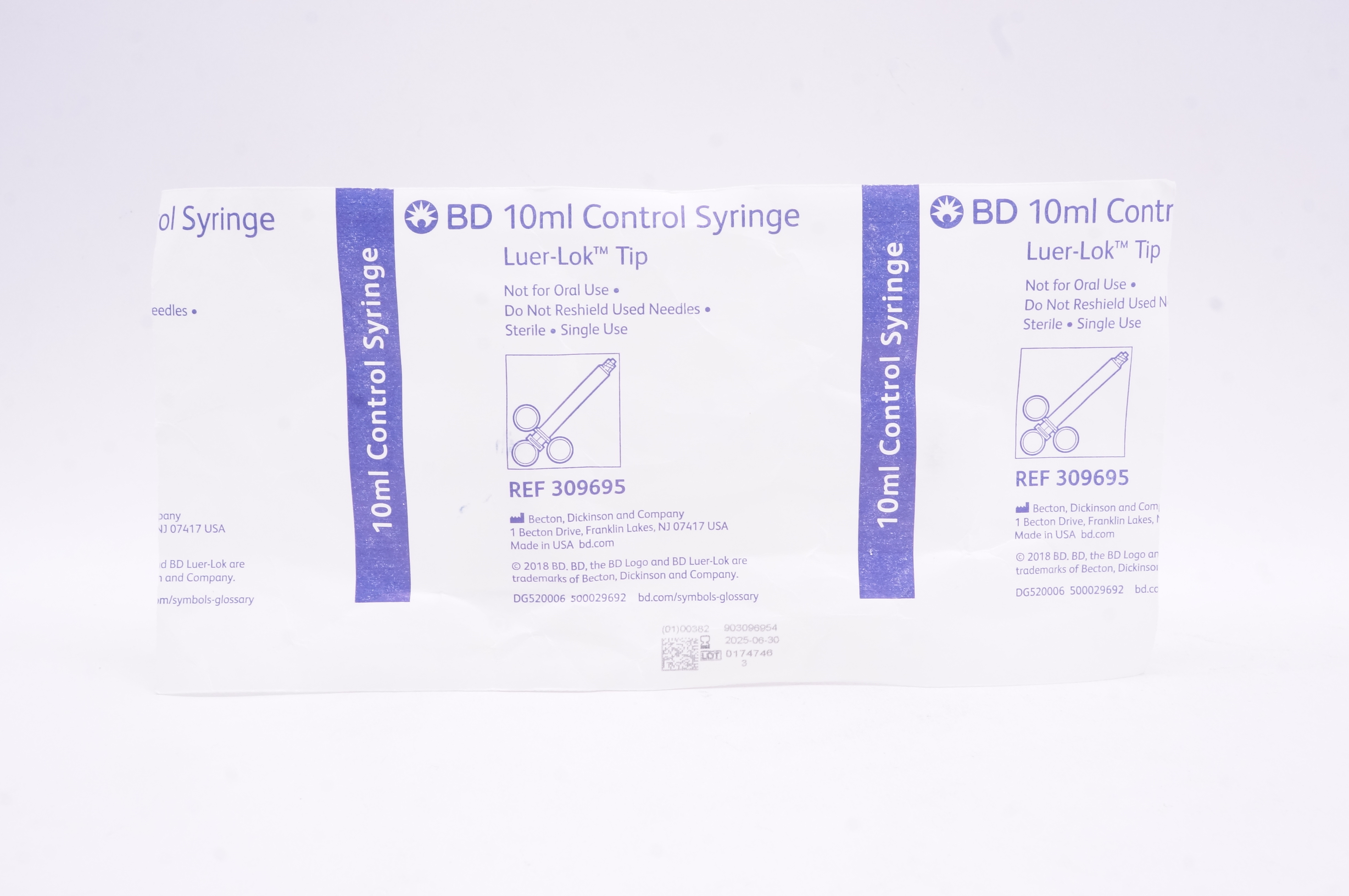 BD 309695 Luer-Lok Tip Control Syringe 10ml