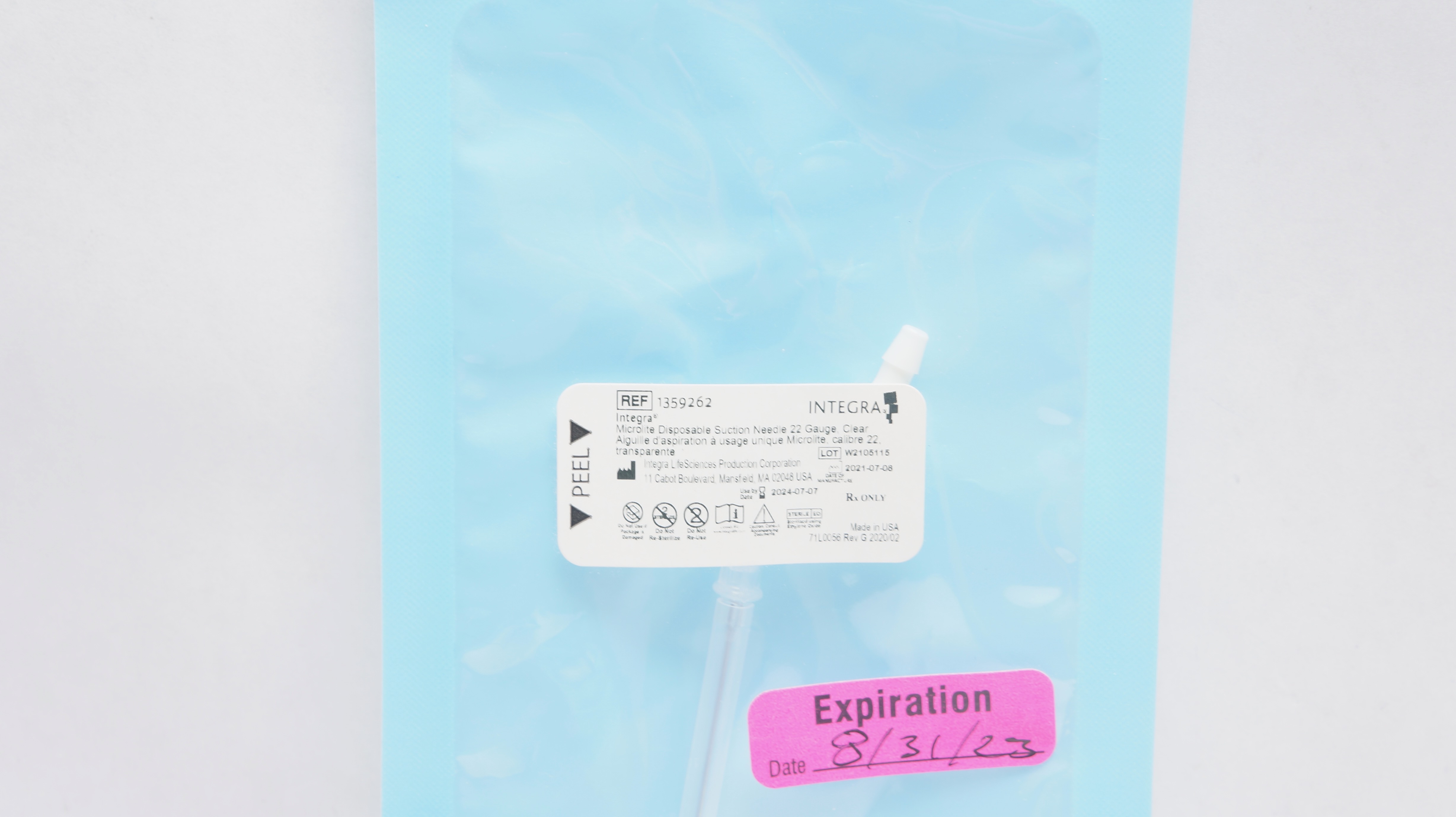 Integra 1359262 Microlite Disposable Suction Ndle Clear 22G