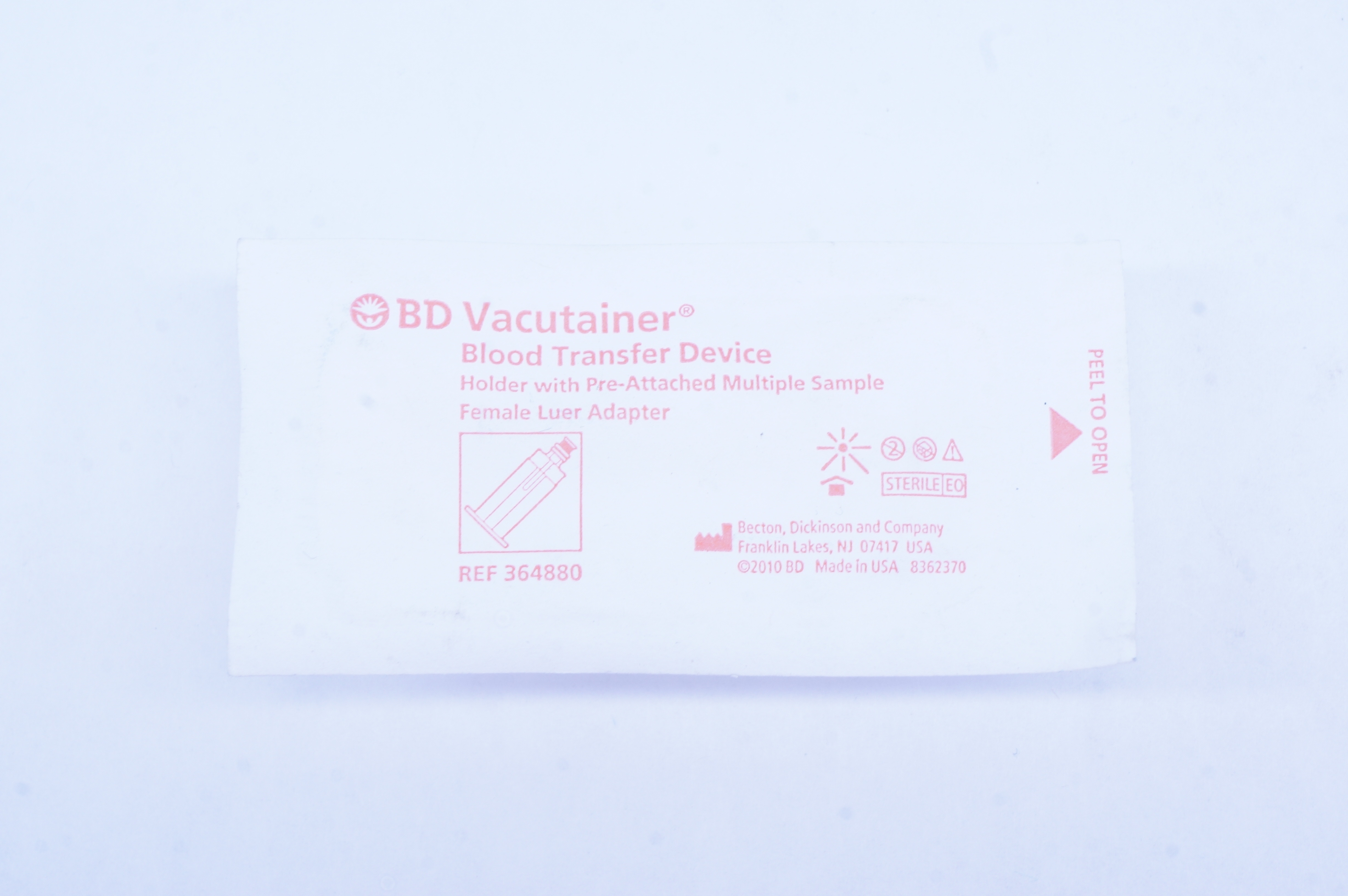 BD 364880 Vacutainer Blood Transfer Device