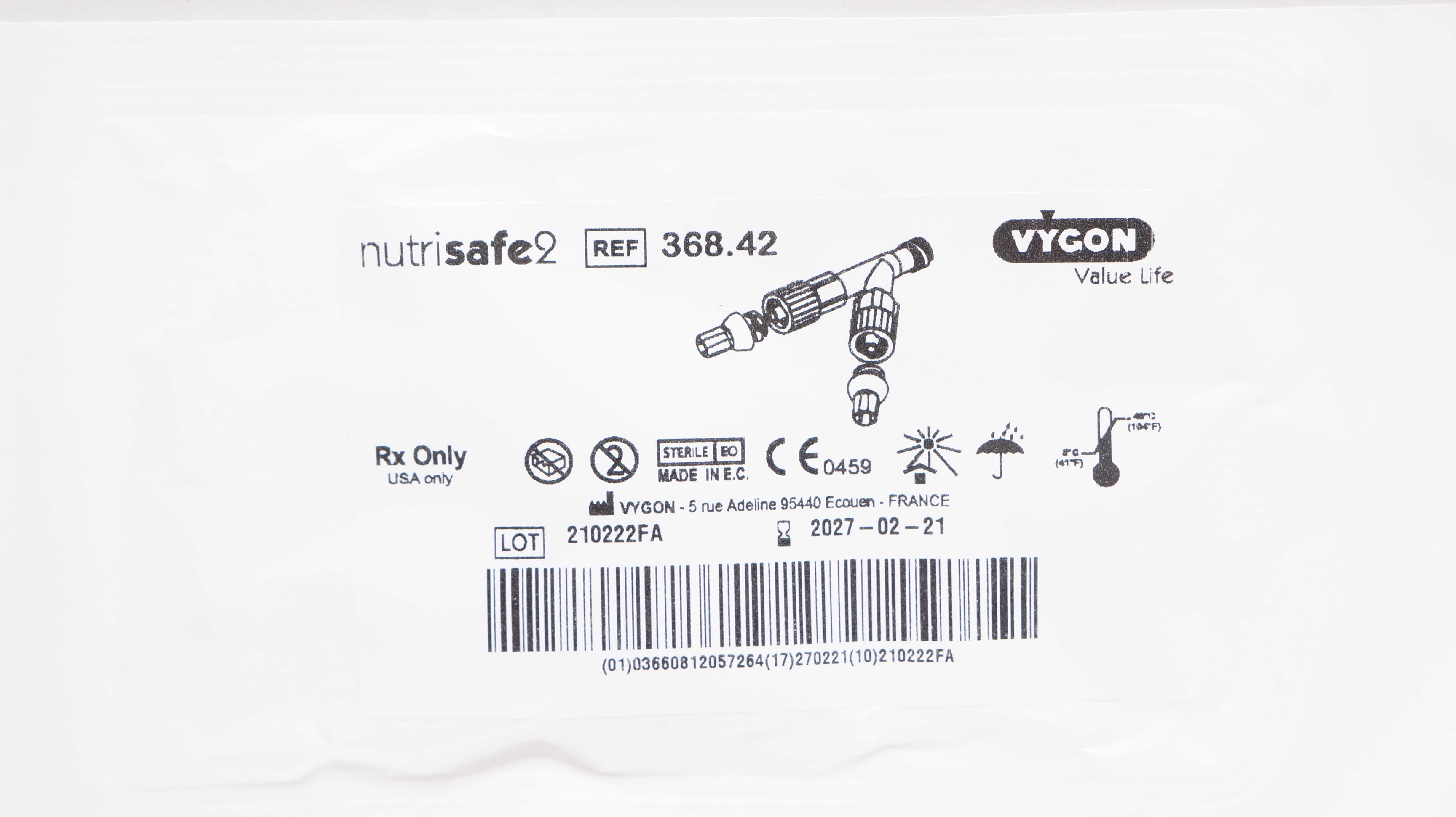 Vygon 368.42 Nutrisafe 2 Y-Connector