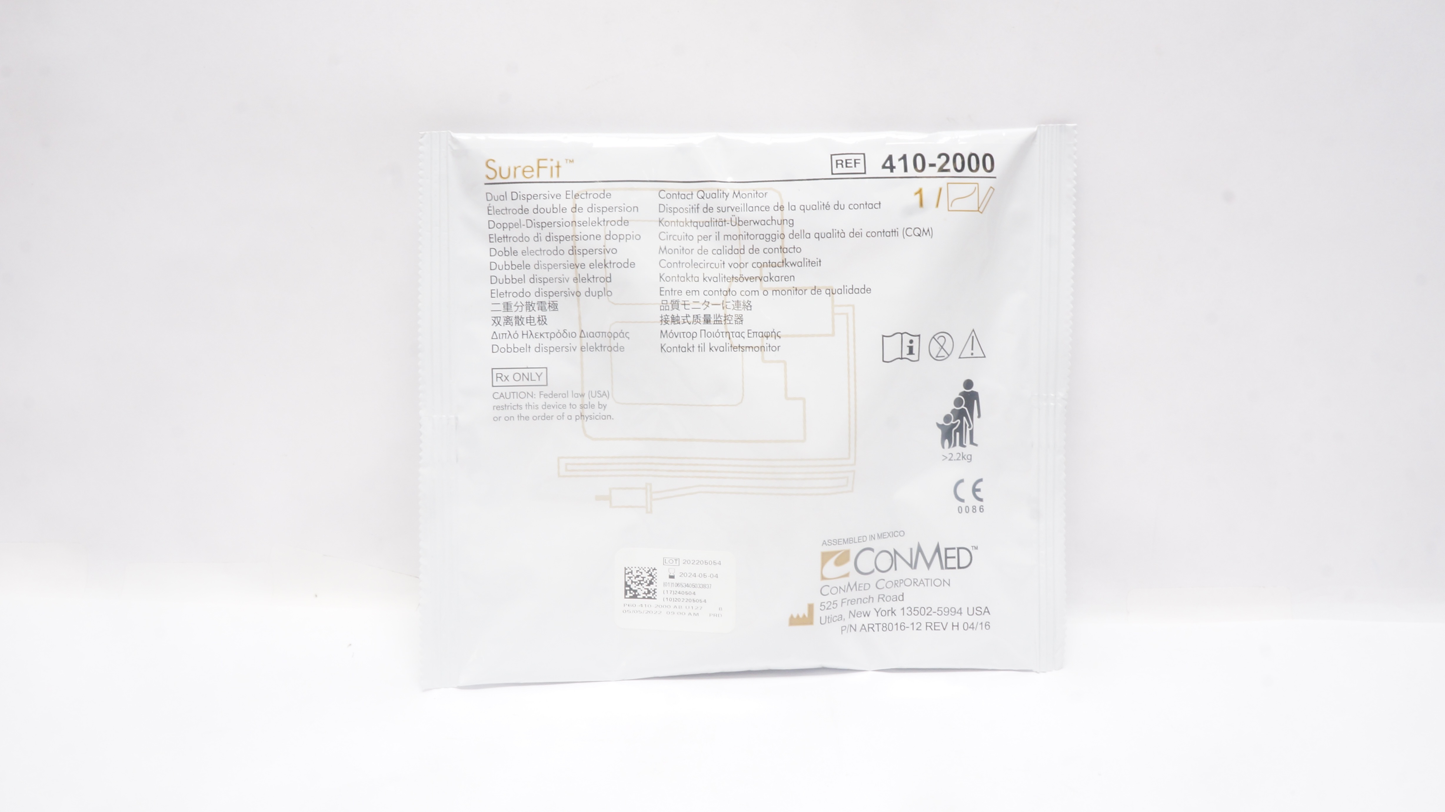 ConMed 410-2000 SureFit Dual Dispersive Electrode (x)