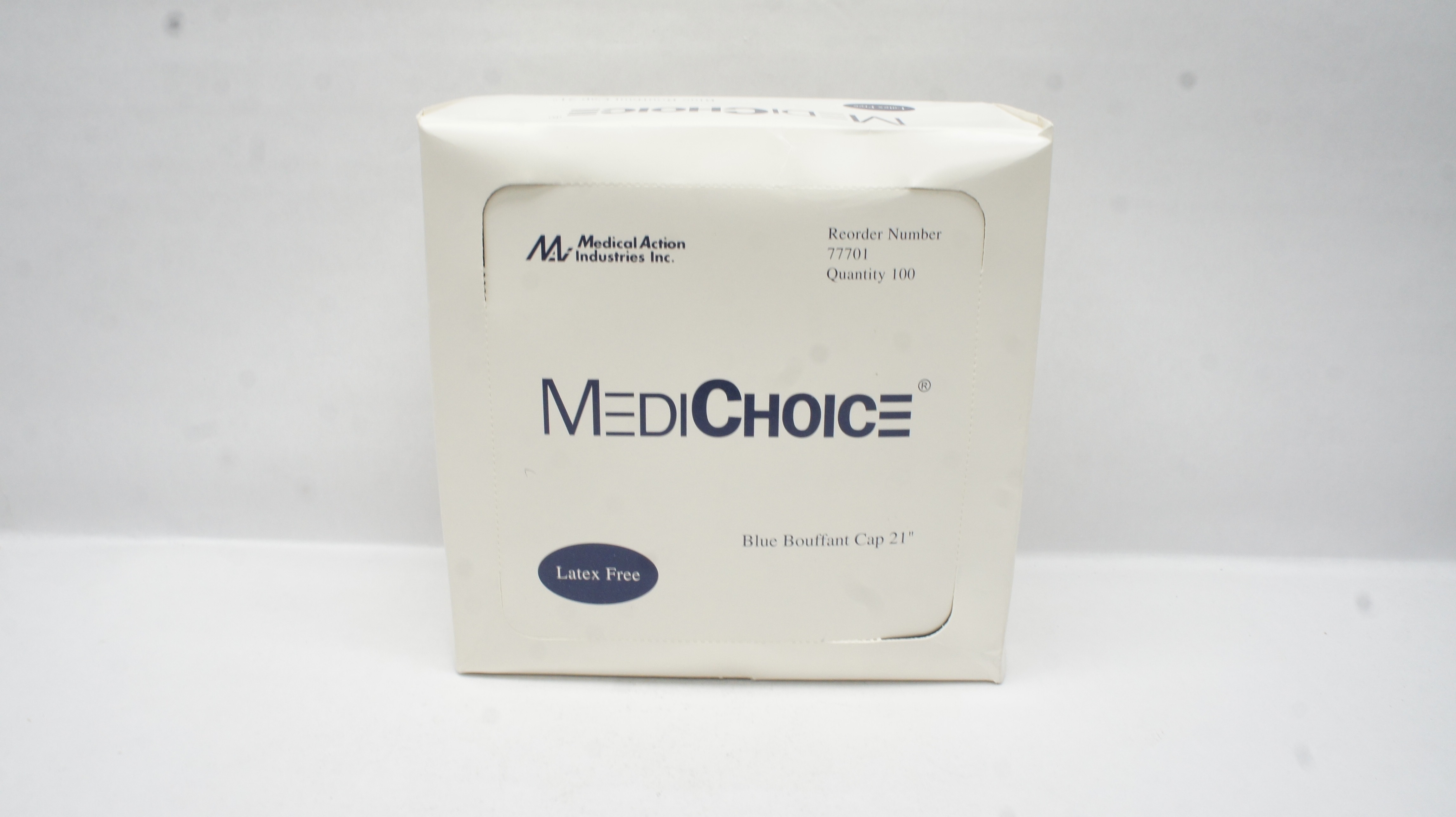 Medical Action 77701 MediChoice Blue Bouffant Cap 21inch - Box of 100